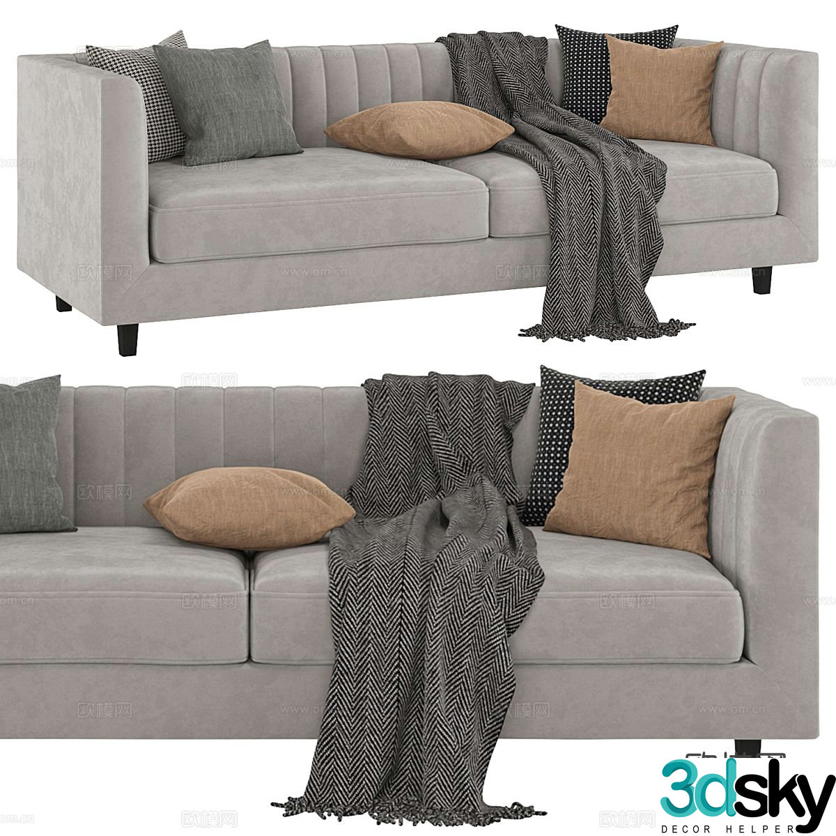 Double sofa 3d model