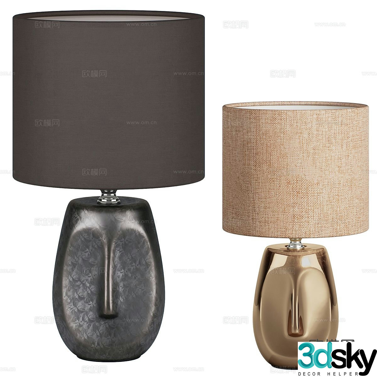 Simple table lamp bedside table lamp 3d model