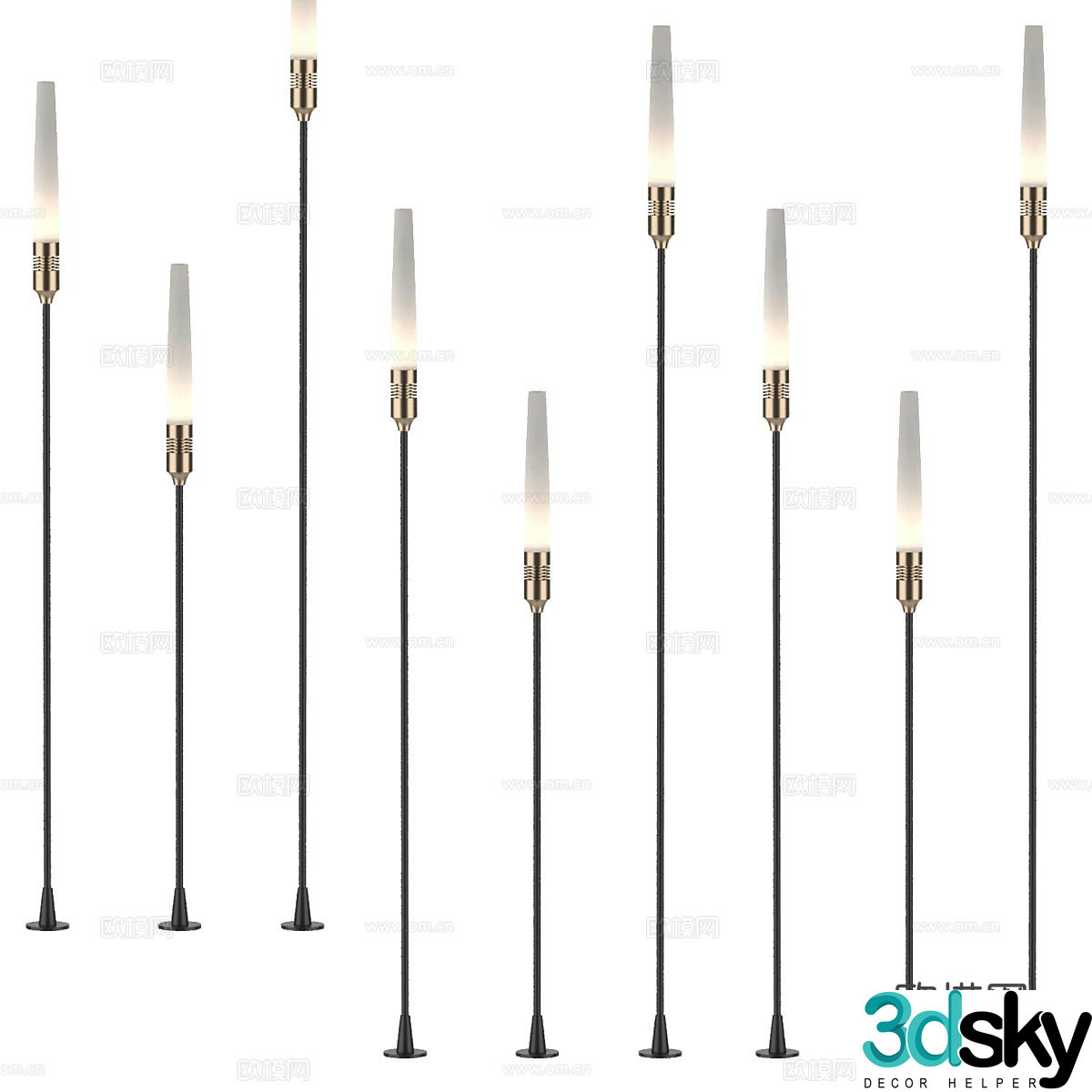 Light luxury floor lamp artistic floor lamp 3d model