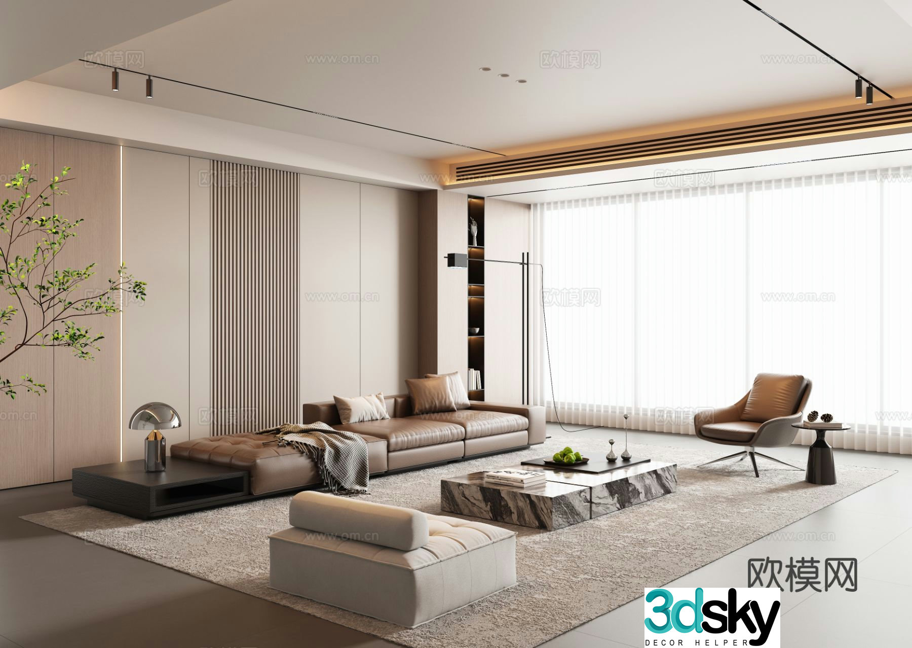 Italian living room 3d model