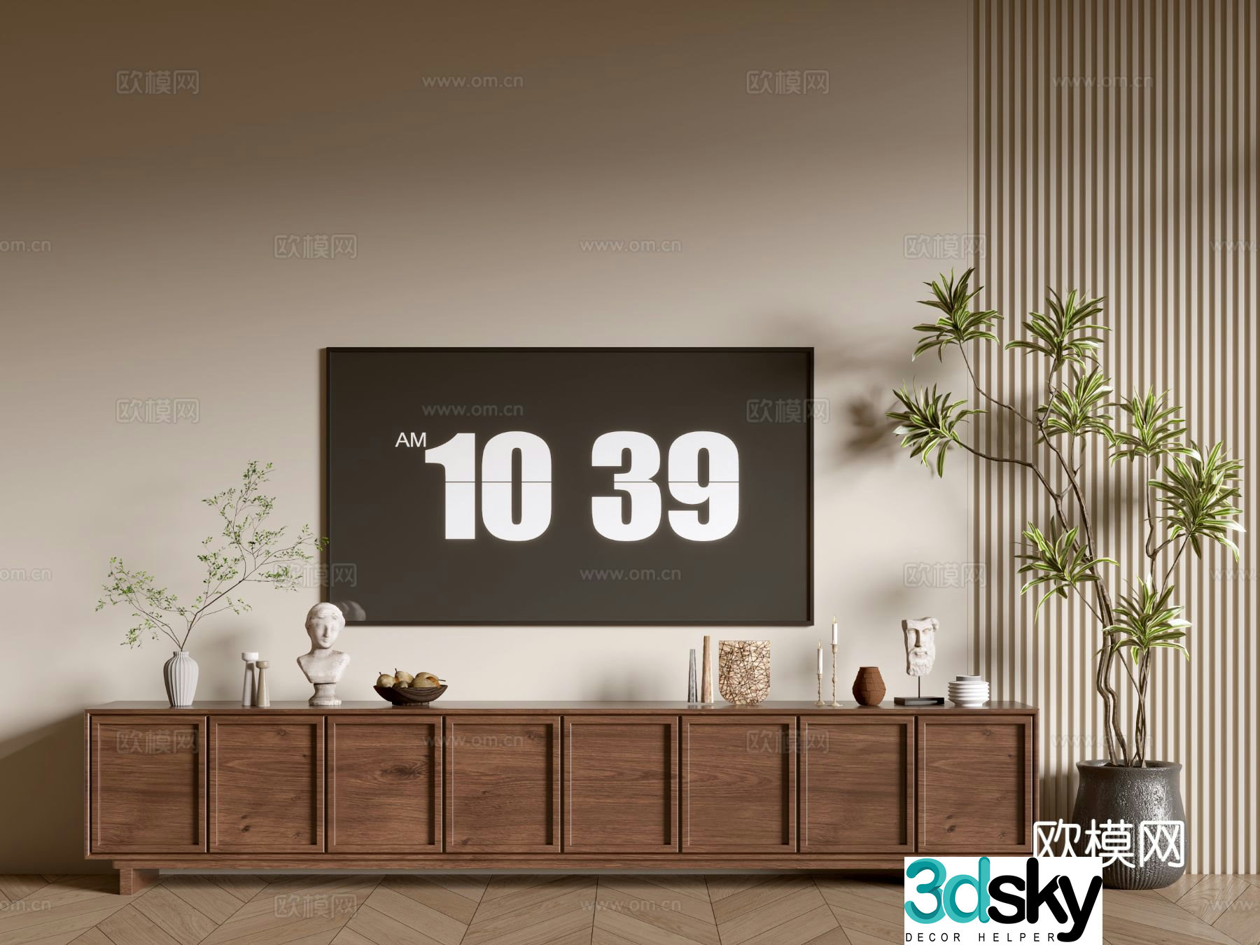 Wabi-sabi TV cabinet 3d model