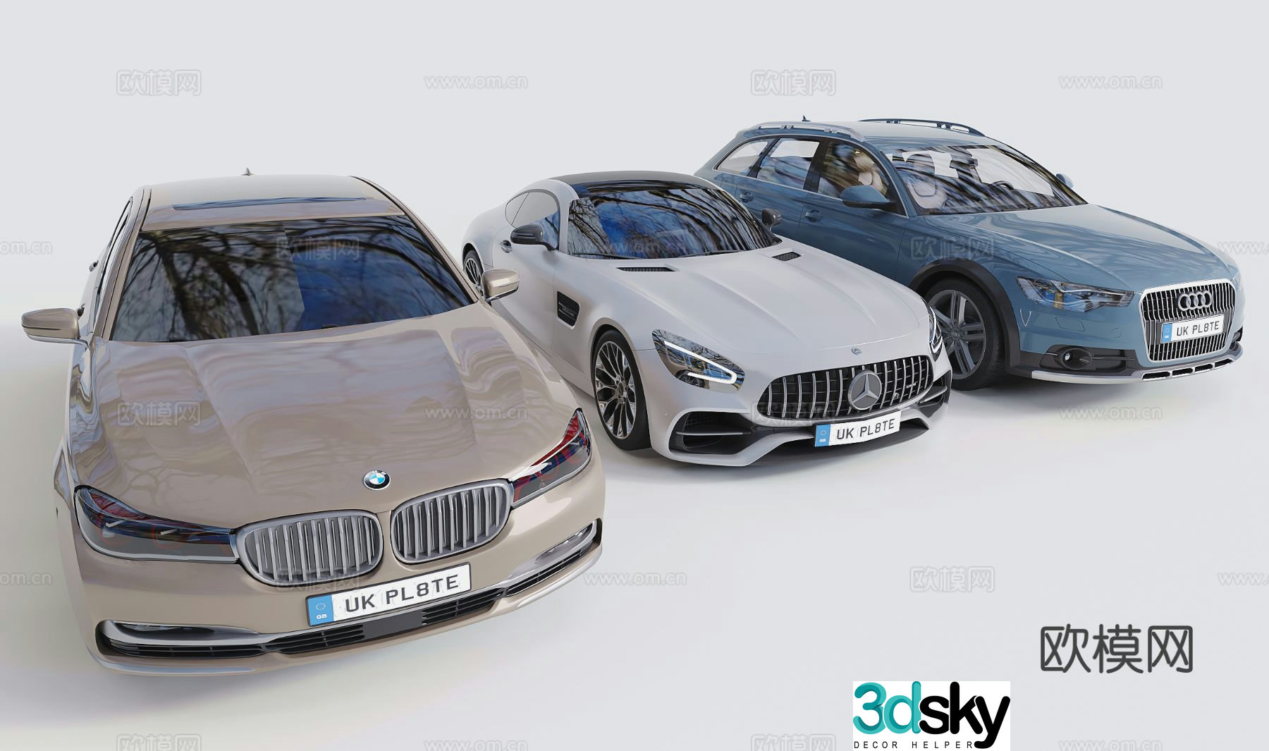 bmw car sedan off road vehicle 3d model
