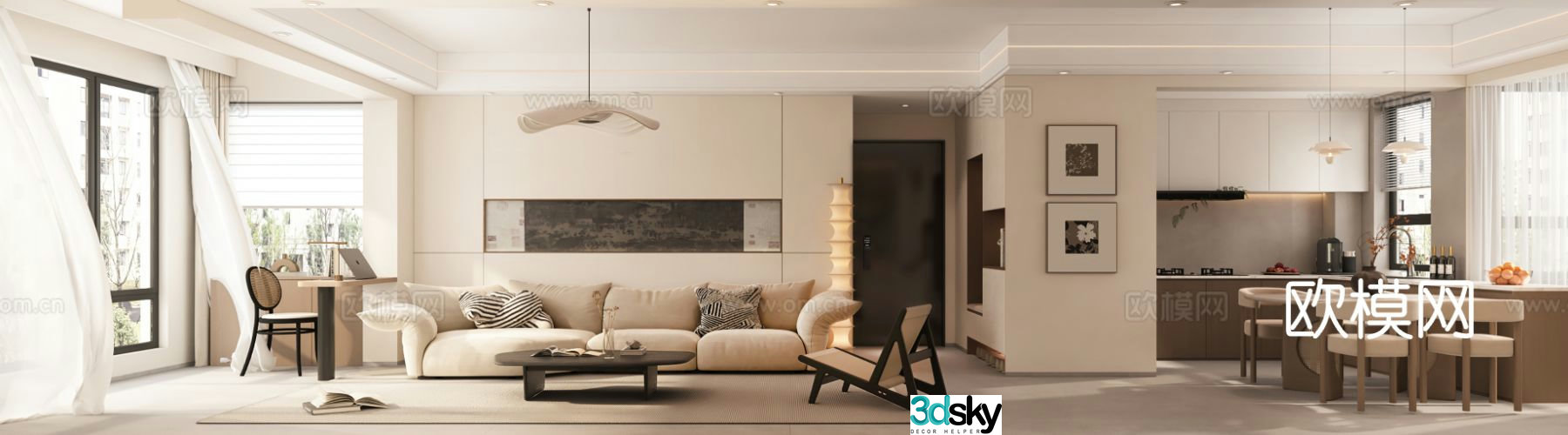 Cream Fengke restaurant 3d model