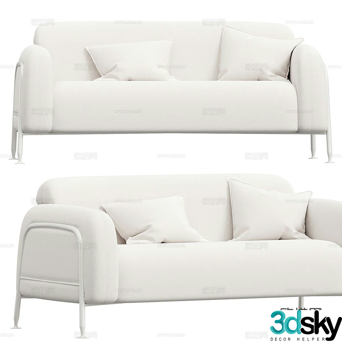 Double sofa 3d model