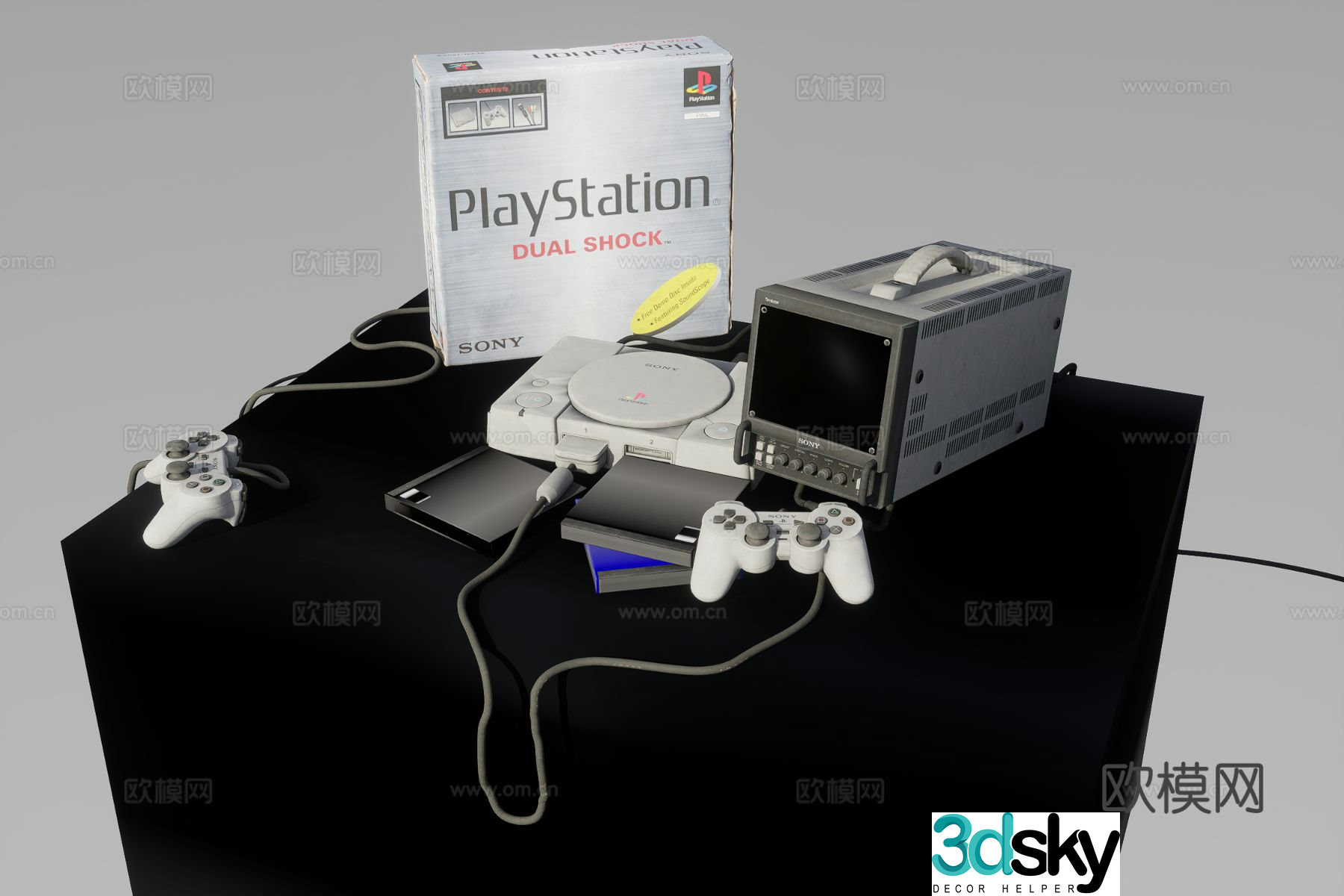Game device game console 3d model