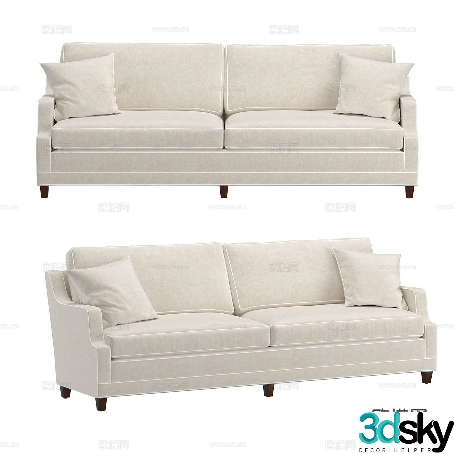 Double sofa 3d model