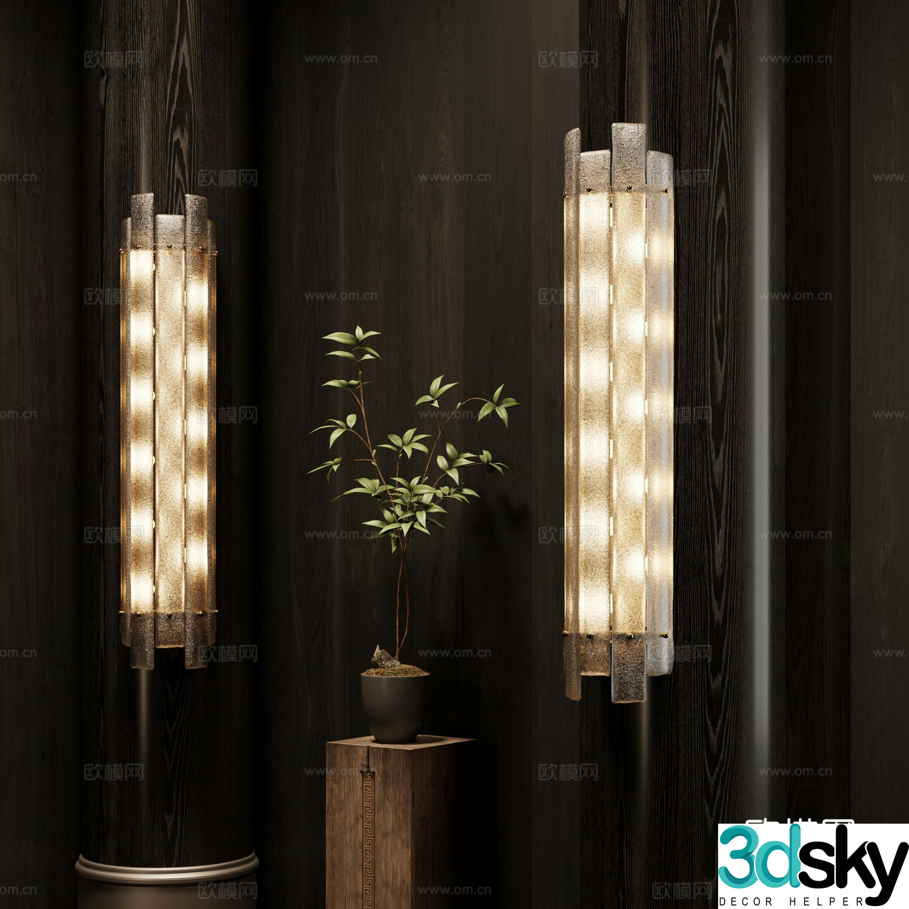 Modern wall light 3d model