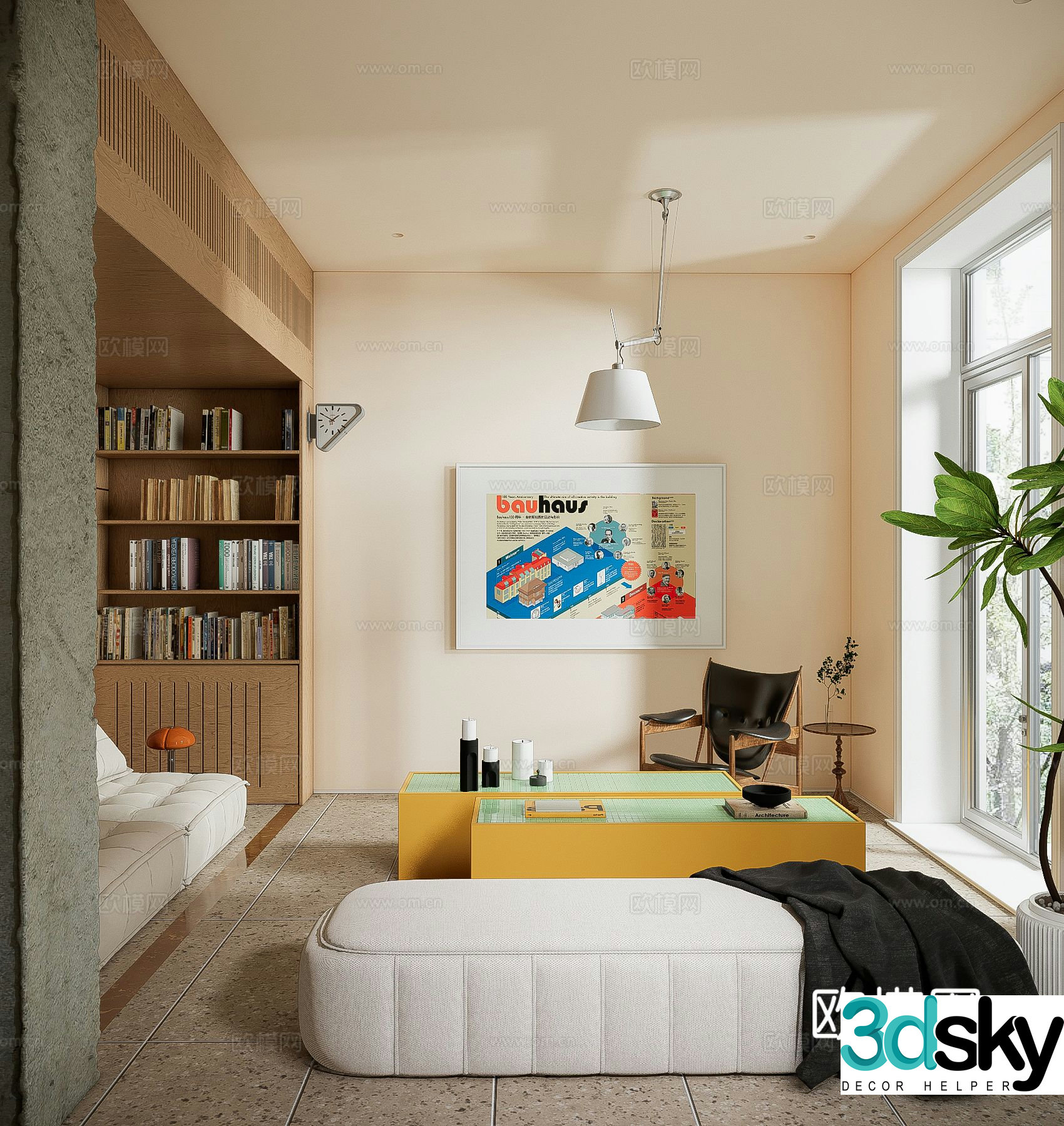Nordic living room 3d model