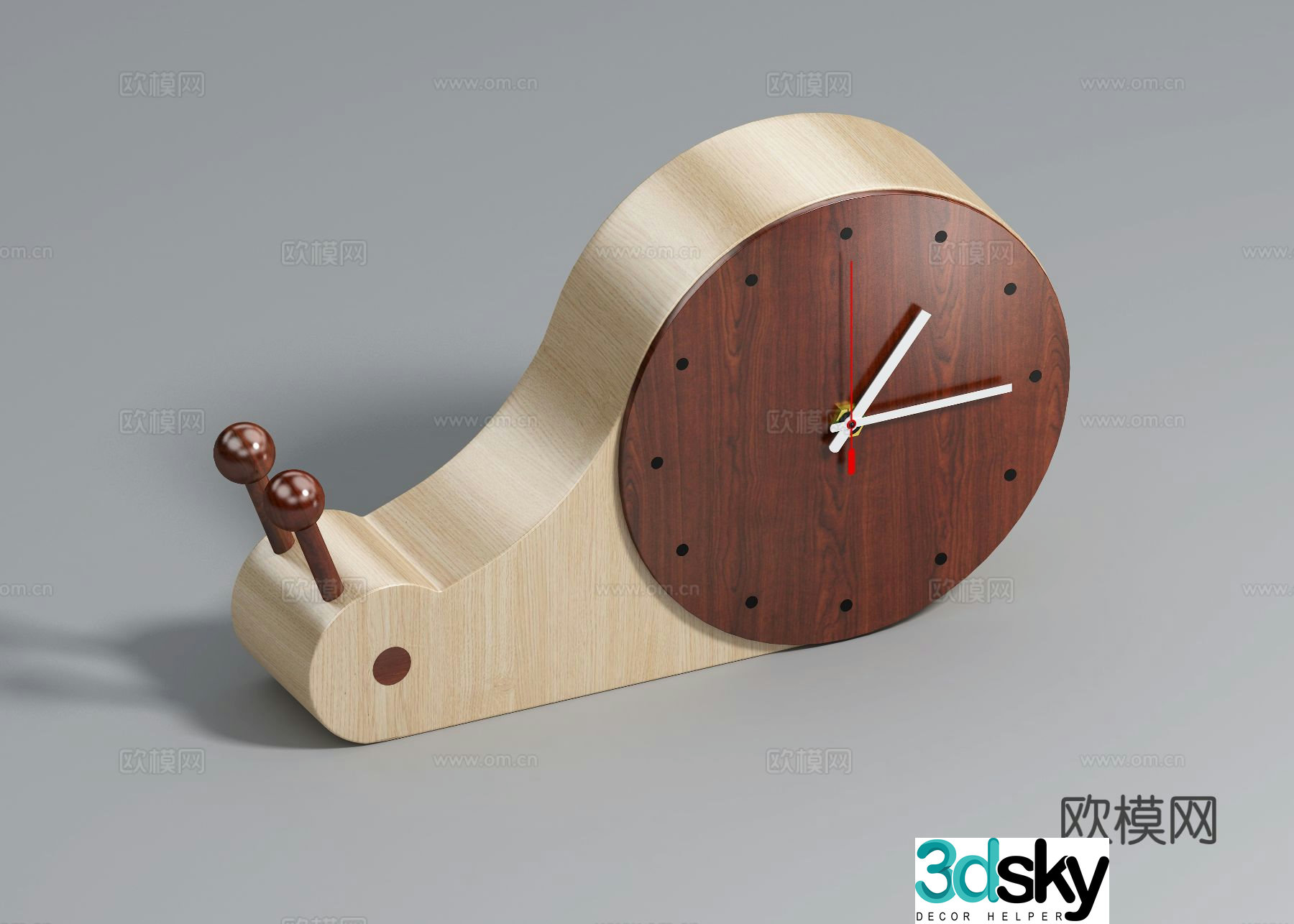 Creative clock ornaments puppet 3d model