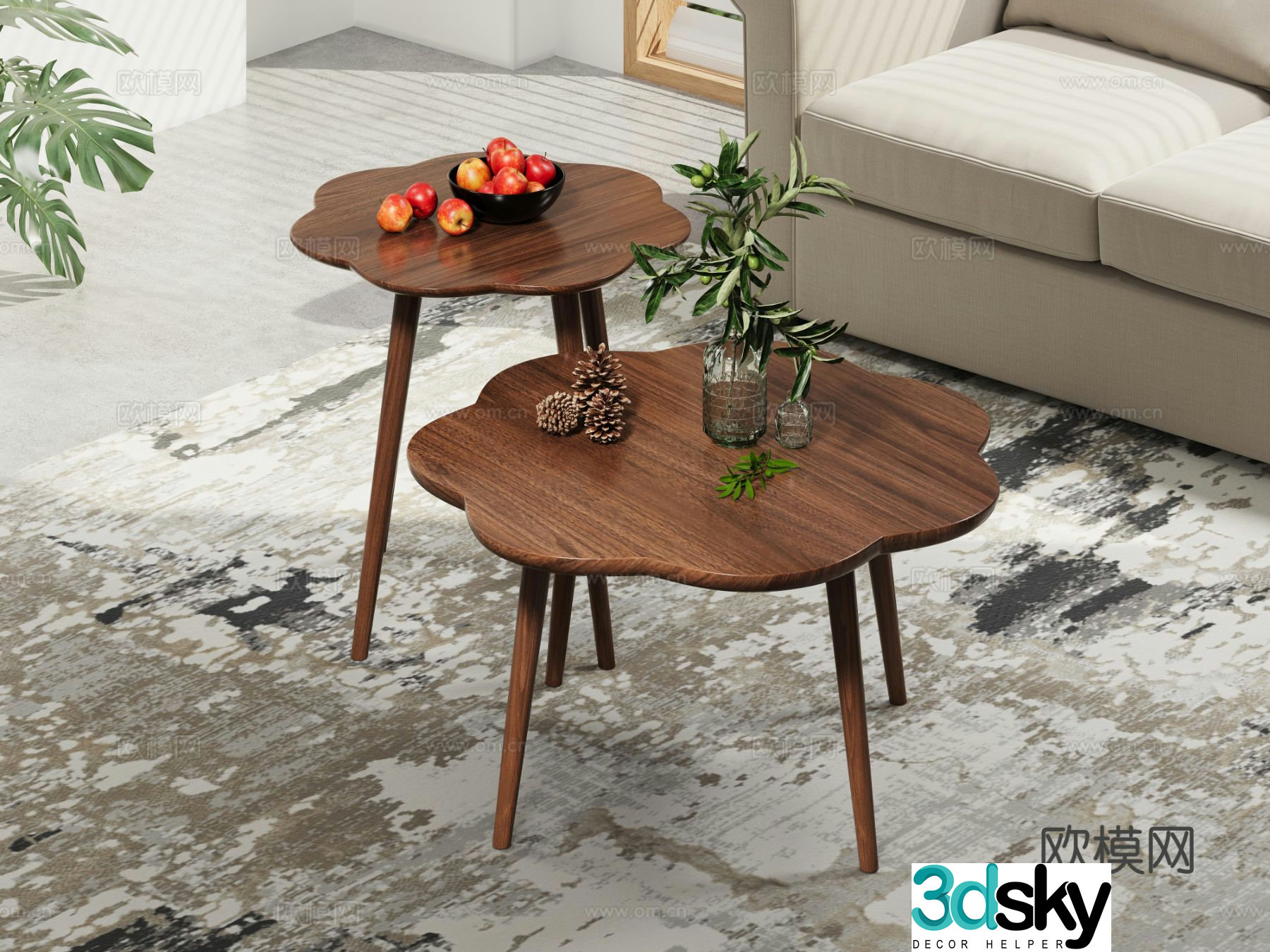 Wabi-sabi coffee table 3d model