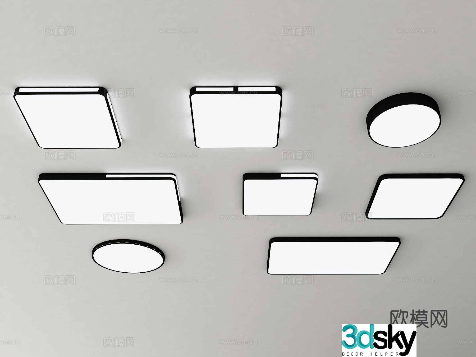 Modern ceiling lamp 3d model
