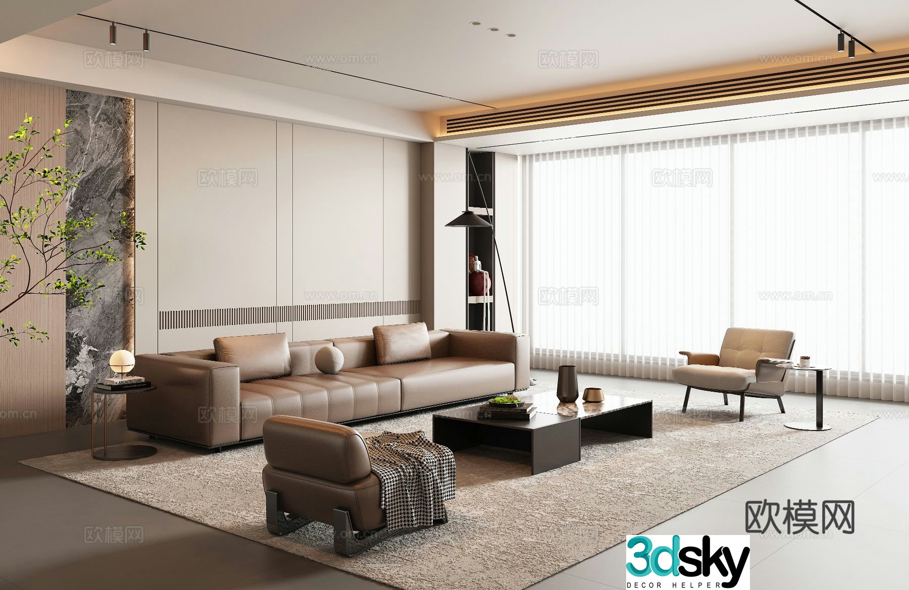 Italian living room 3d model