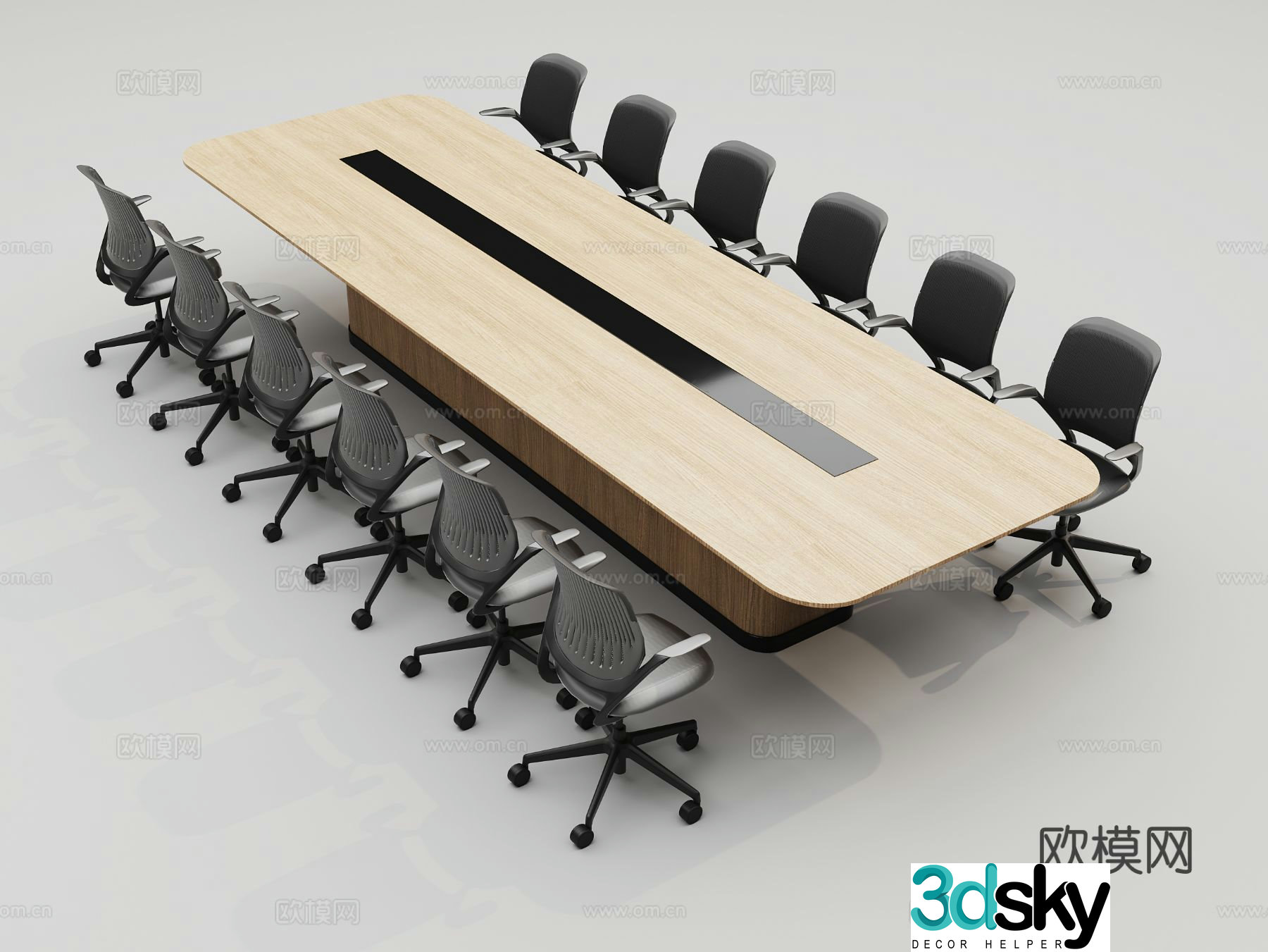 Modern conference table 3d model