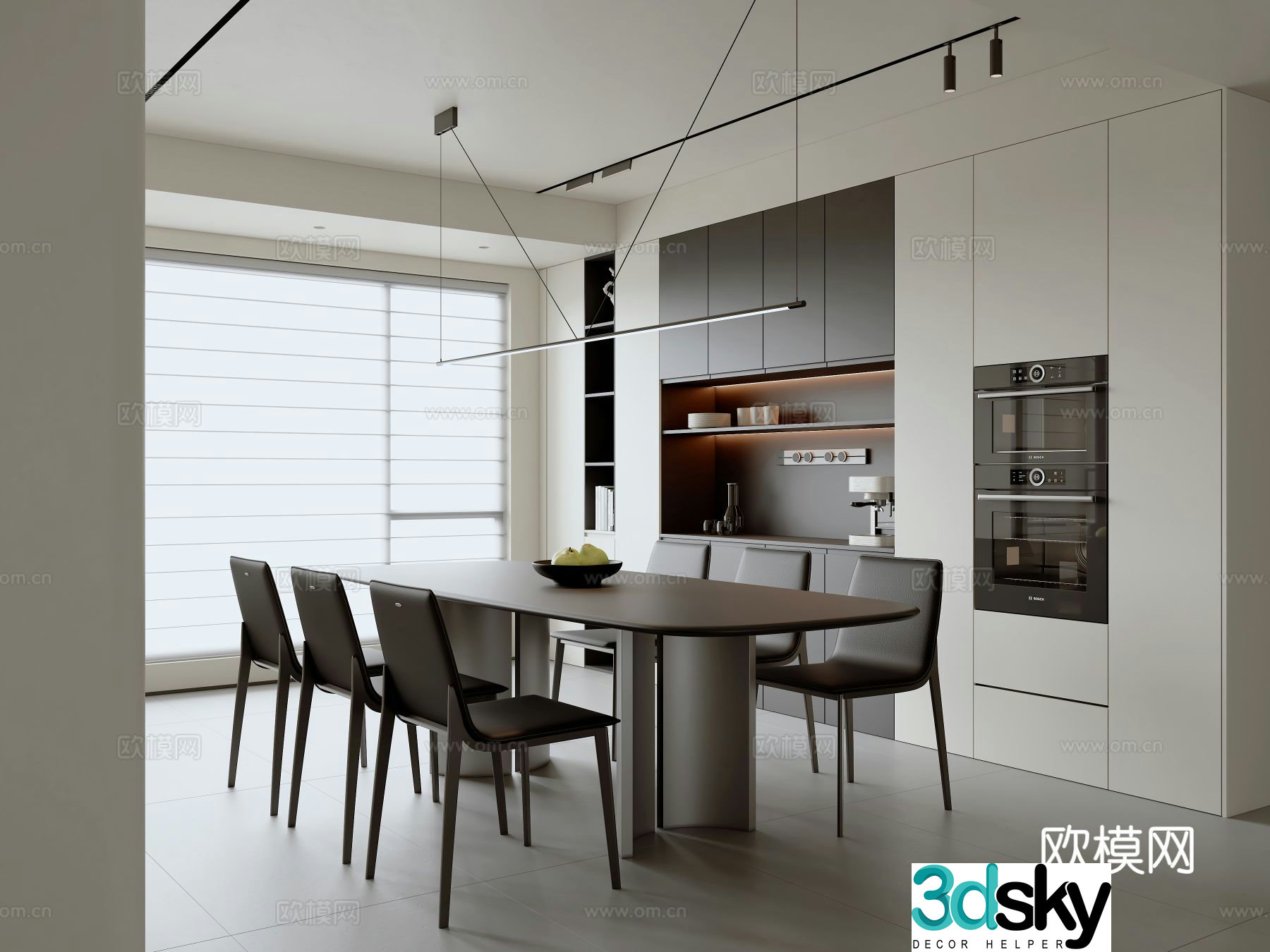 Modern restaurant 3d model