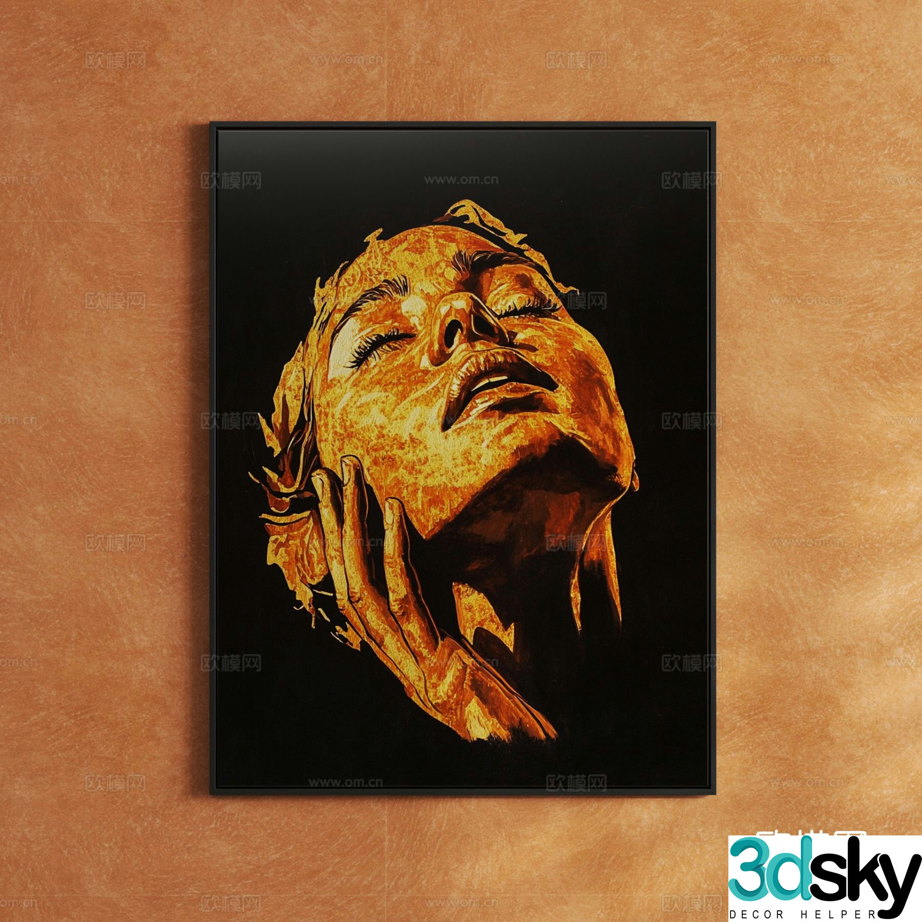 Modern creative oil painting art painting decorative painting 3D model