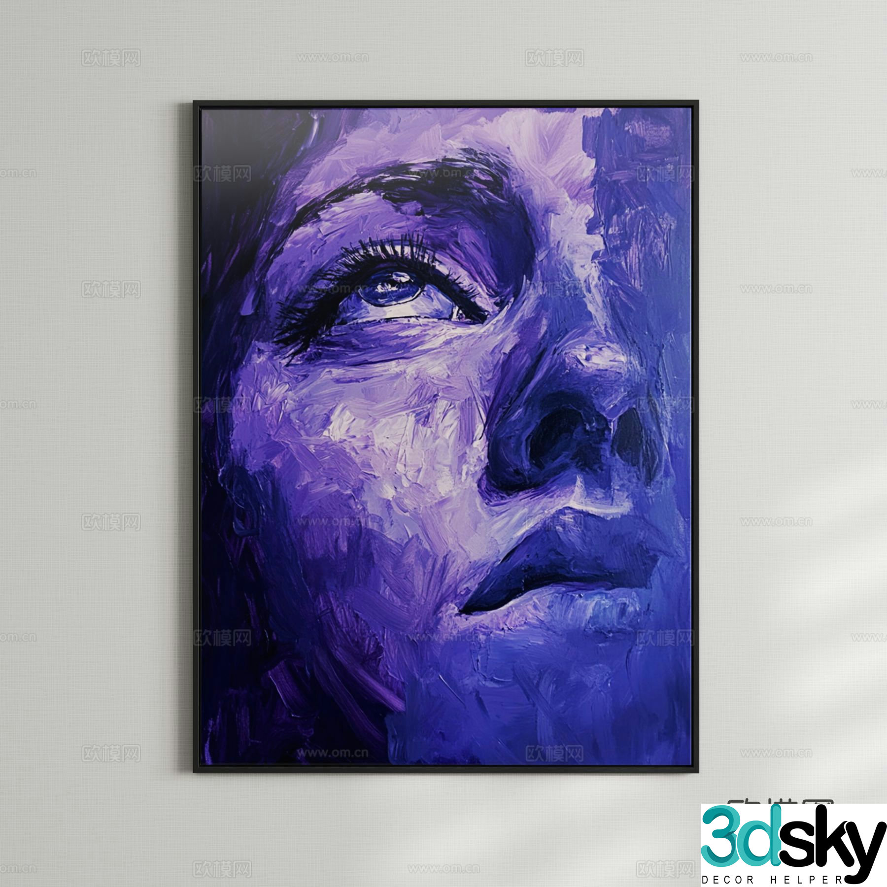 Modern creative oil painting art painting decorative painting 3D model