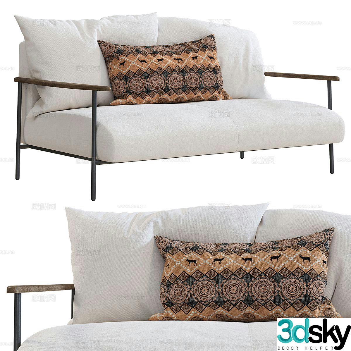 Double sofa 3d model