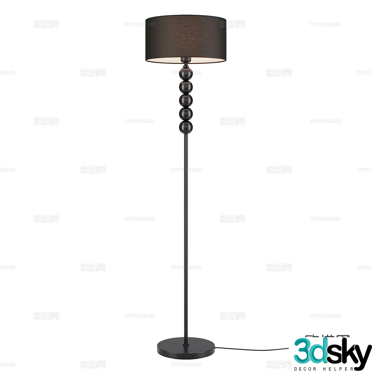 Simple floor lamp 3d model