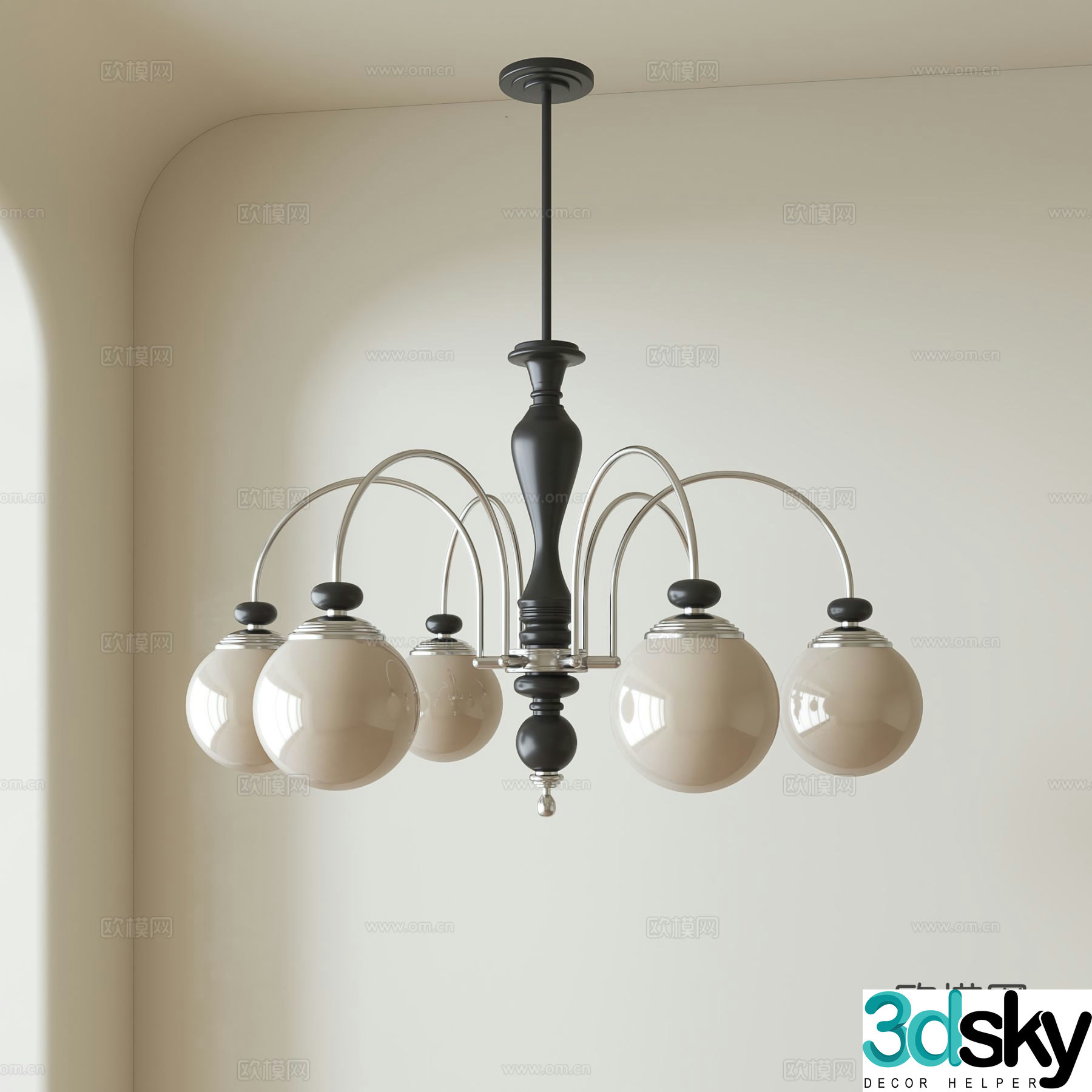 French chandelier hall chandelier 3d model