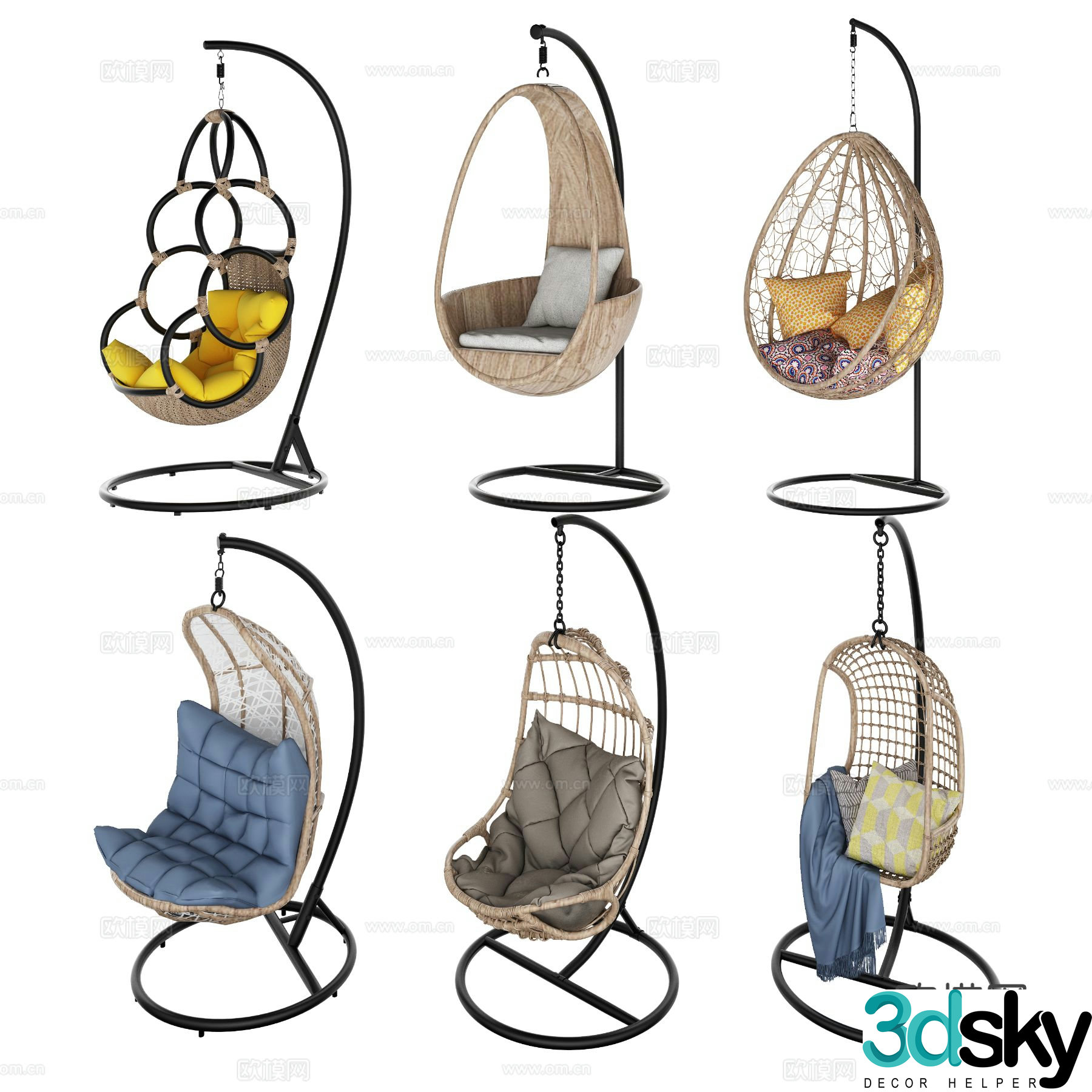 Nordic hanging chair 3d model