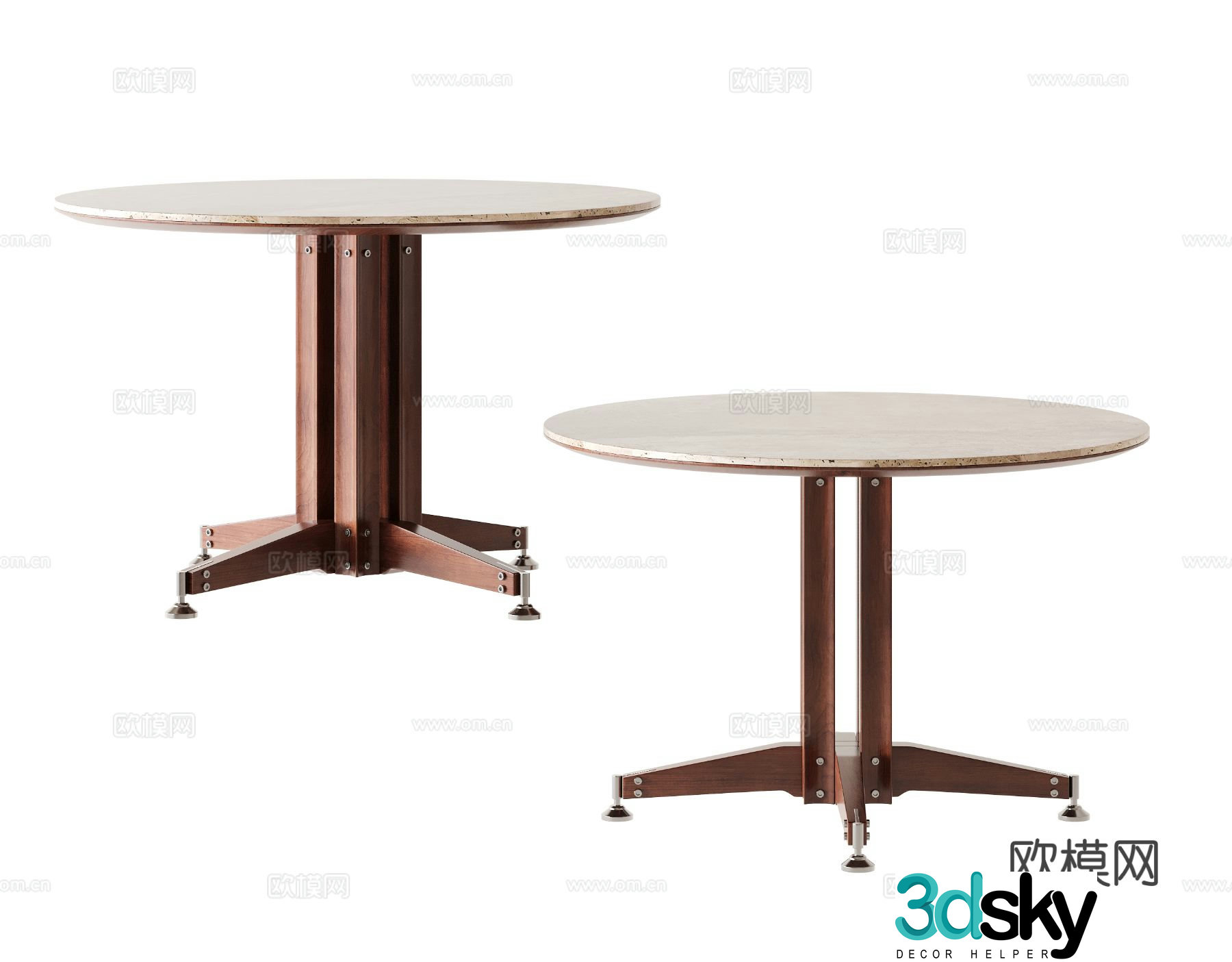 Medieval style dining table 3d model
