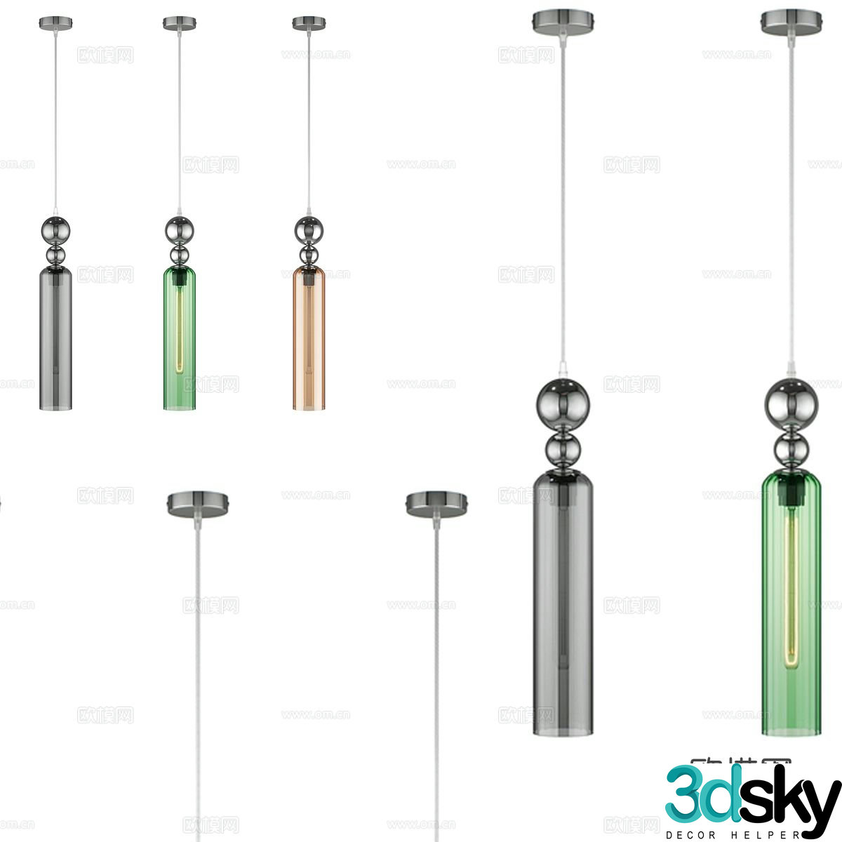 Light luxury small chandelier bedside small chandelier 3d model