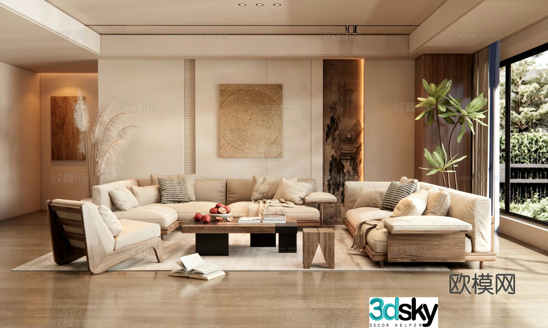 Medieval style living room 3D model