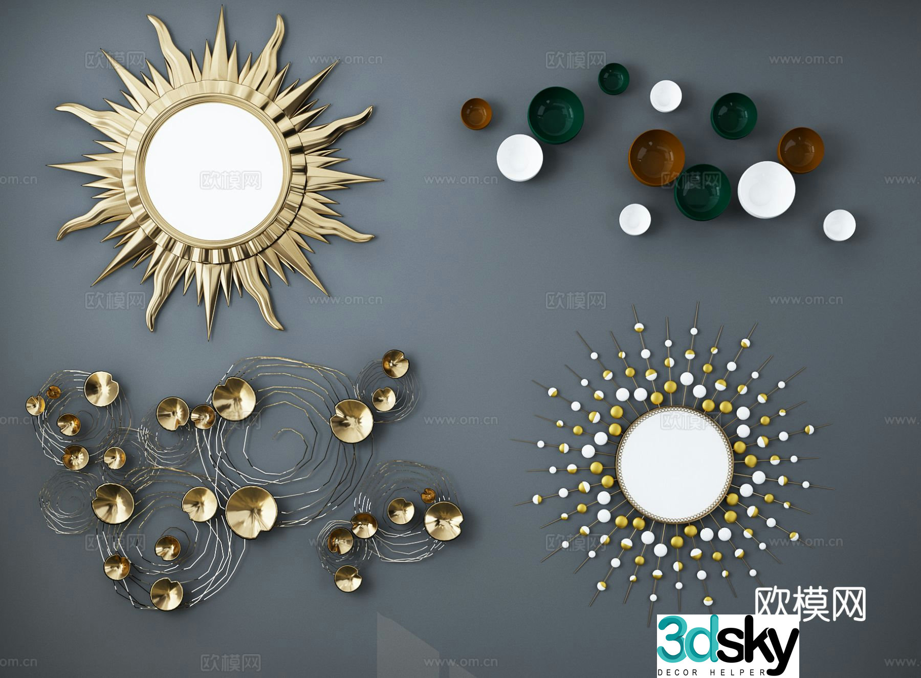 Three-dimensional wall decoration hanging decoration 3d model