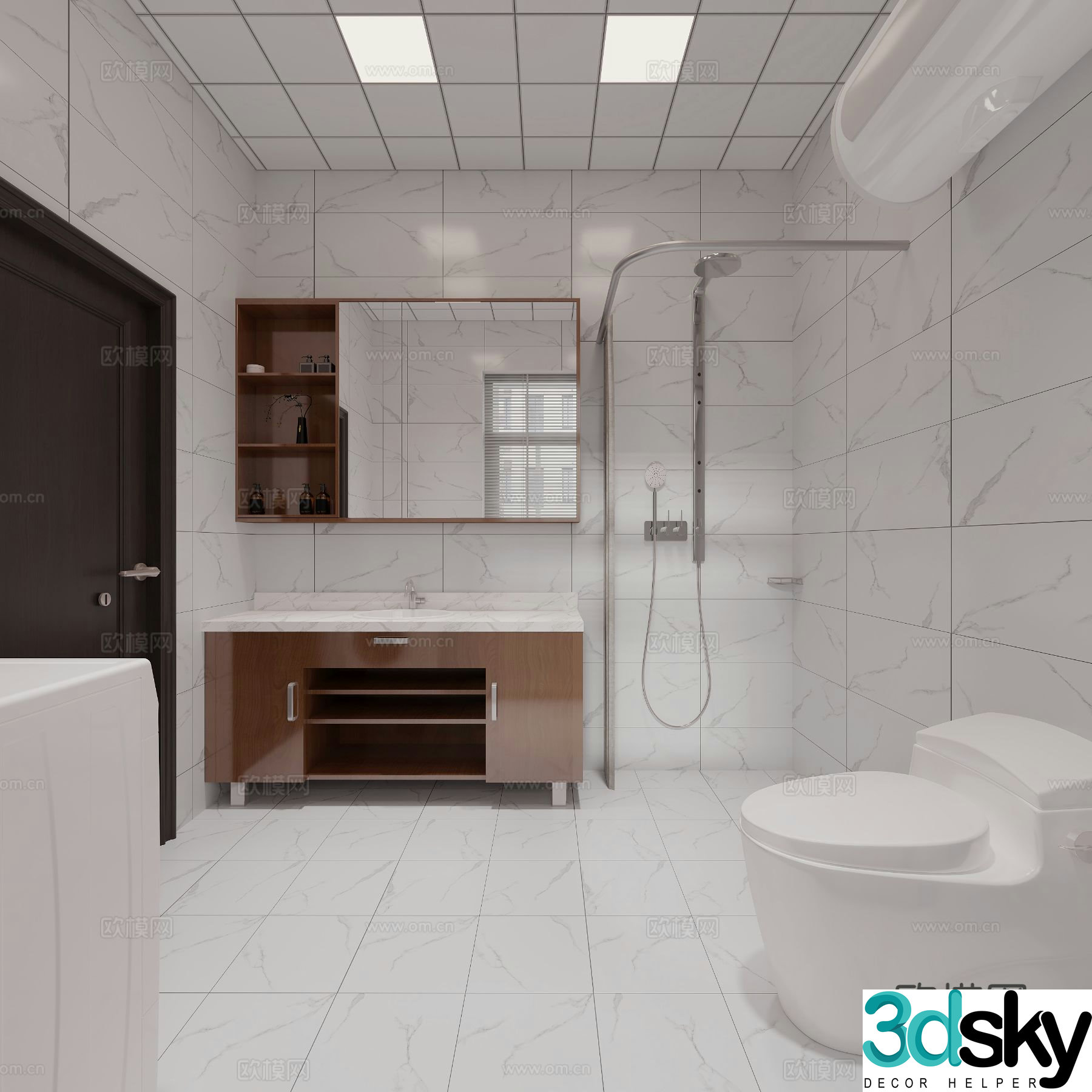 Modern bathroom bathroom 3d model