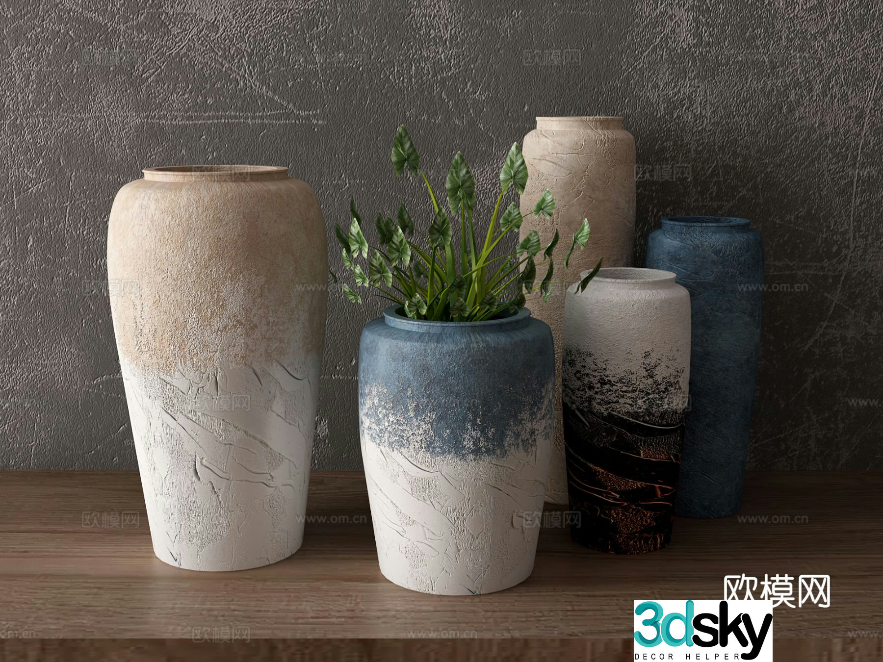 Medieval style pottery pot vessel vase 3D model