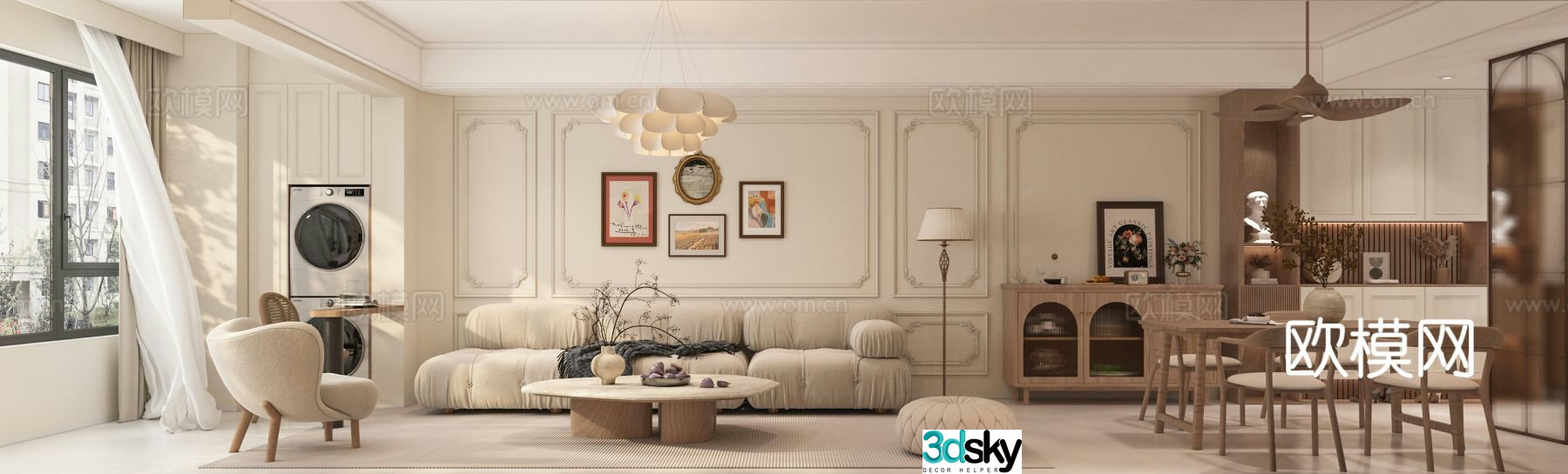 French restaurant 3d model