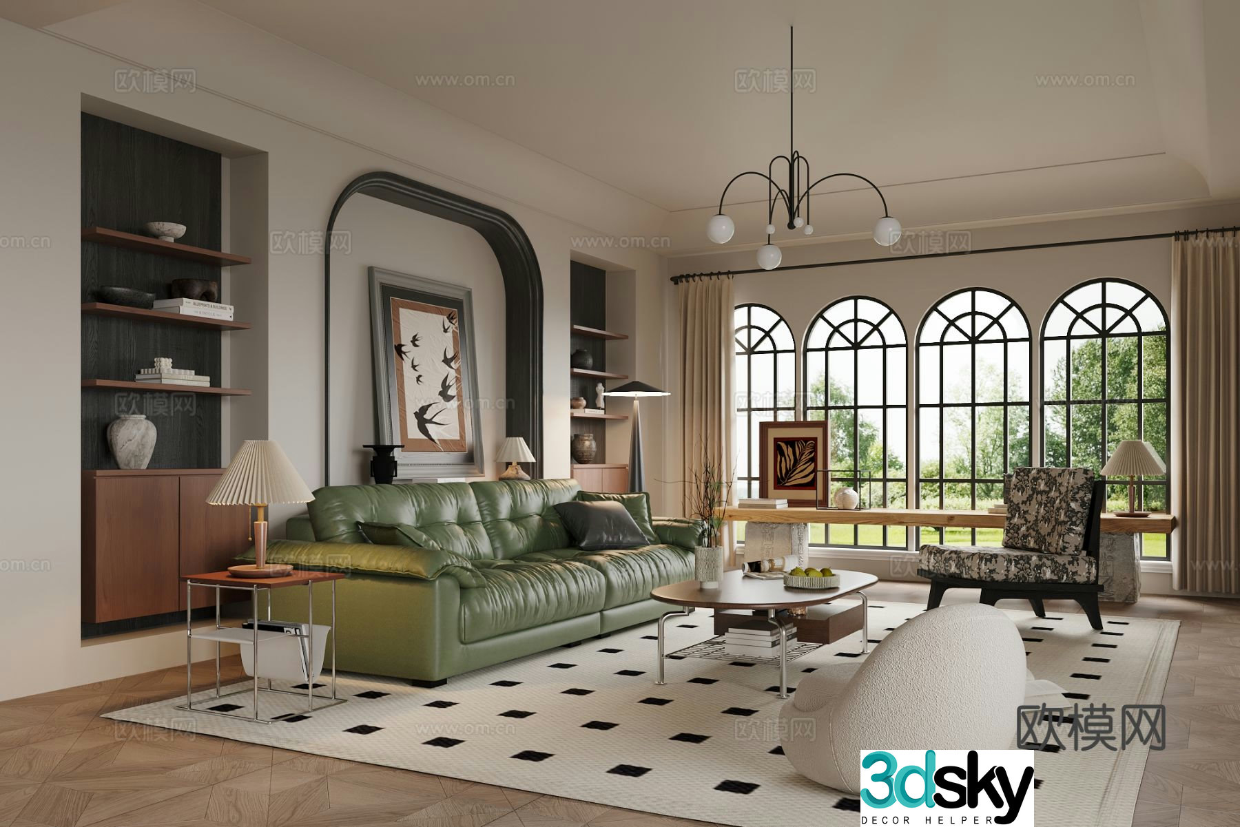 French living room 3d model