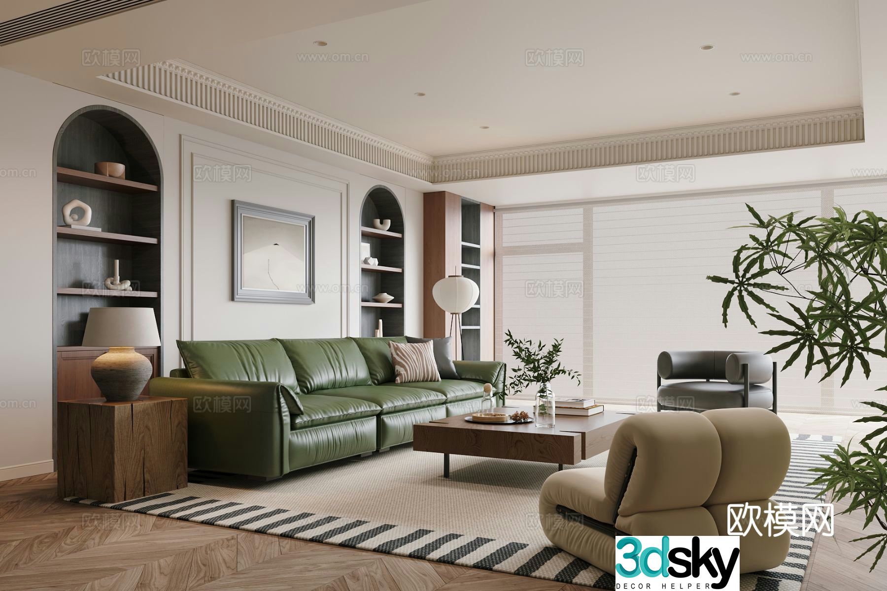 Medieval style living room 3D model