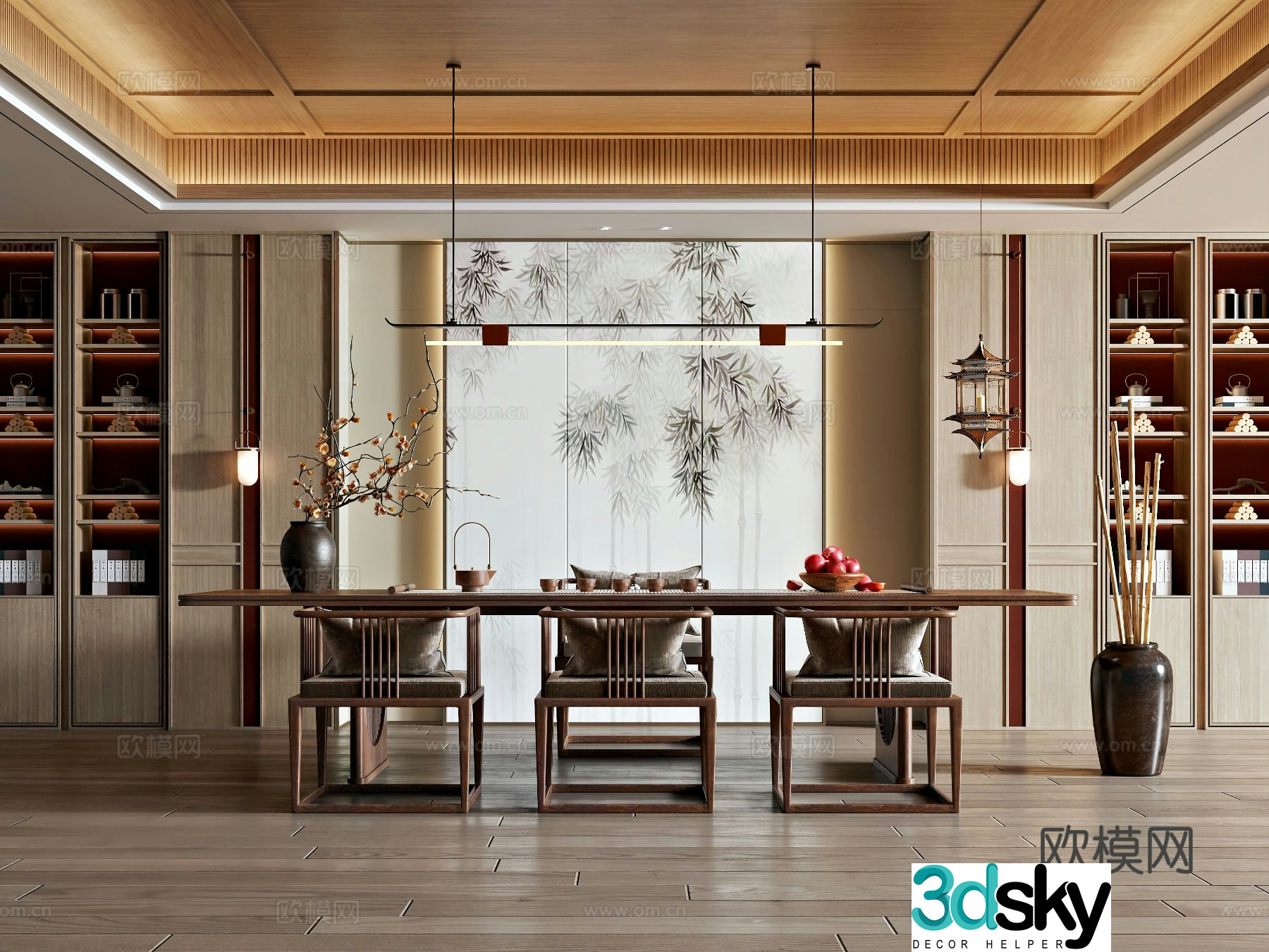 New Chinese tea room 3d model