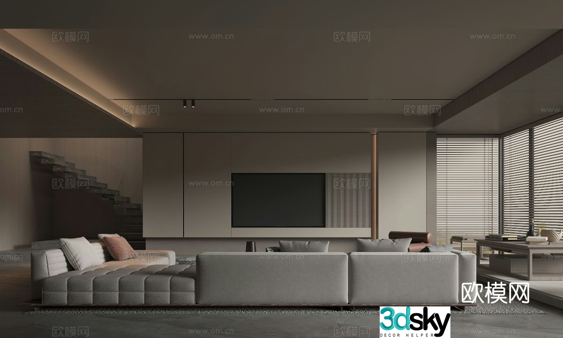 Modern living room 3d model