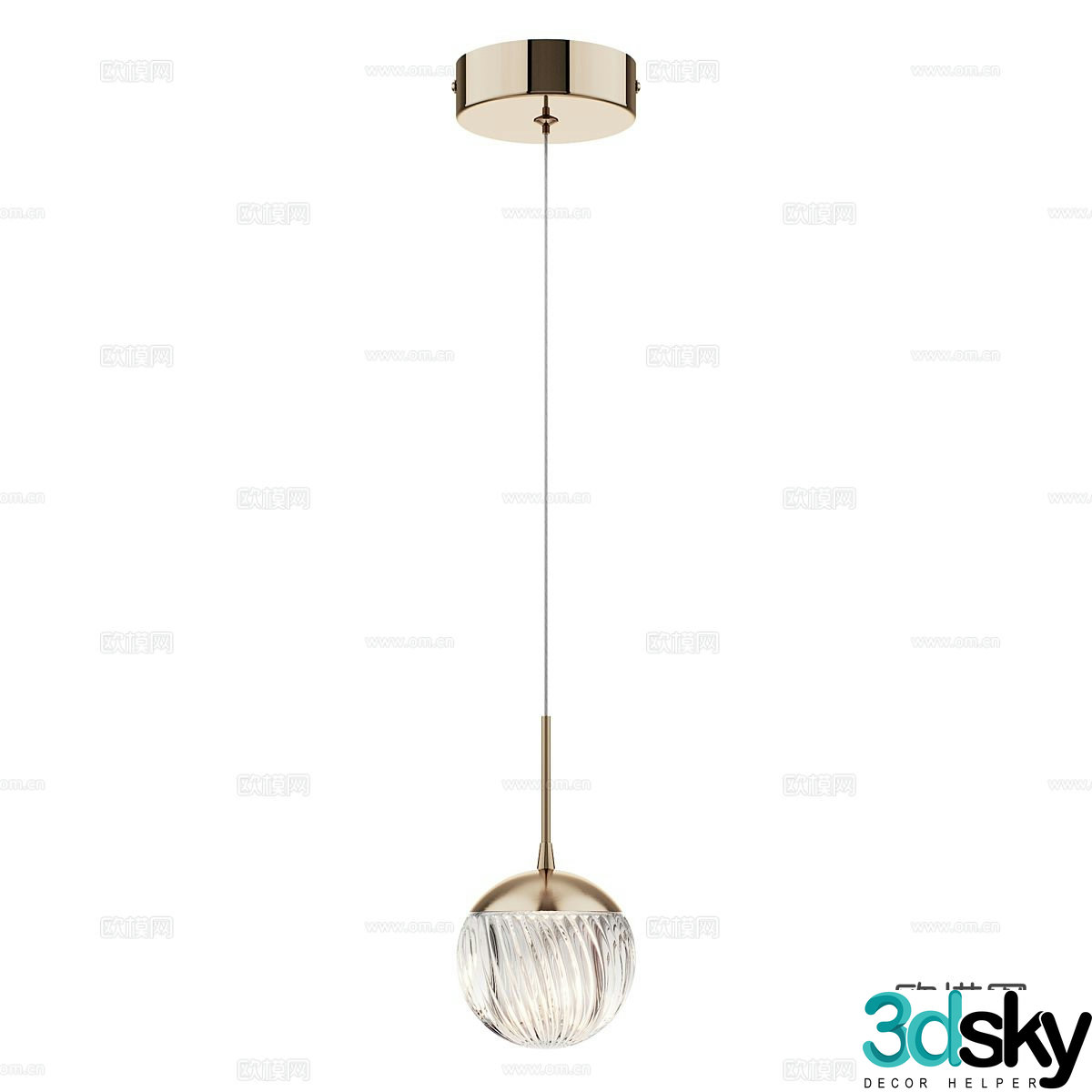 Light luxury small chandelier bedside small chandelier 3d model