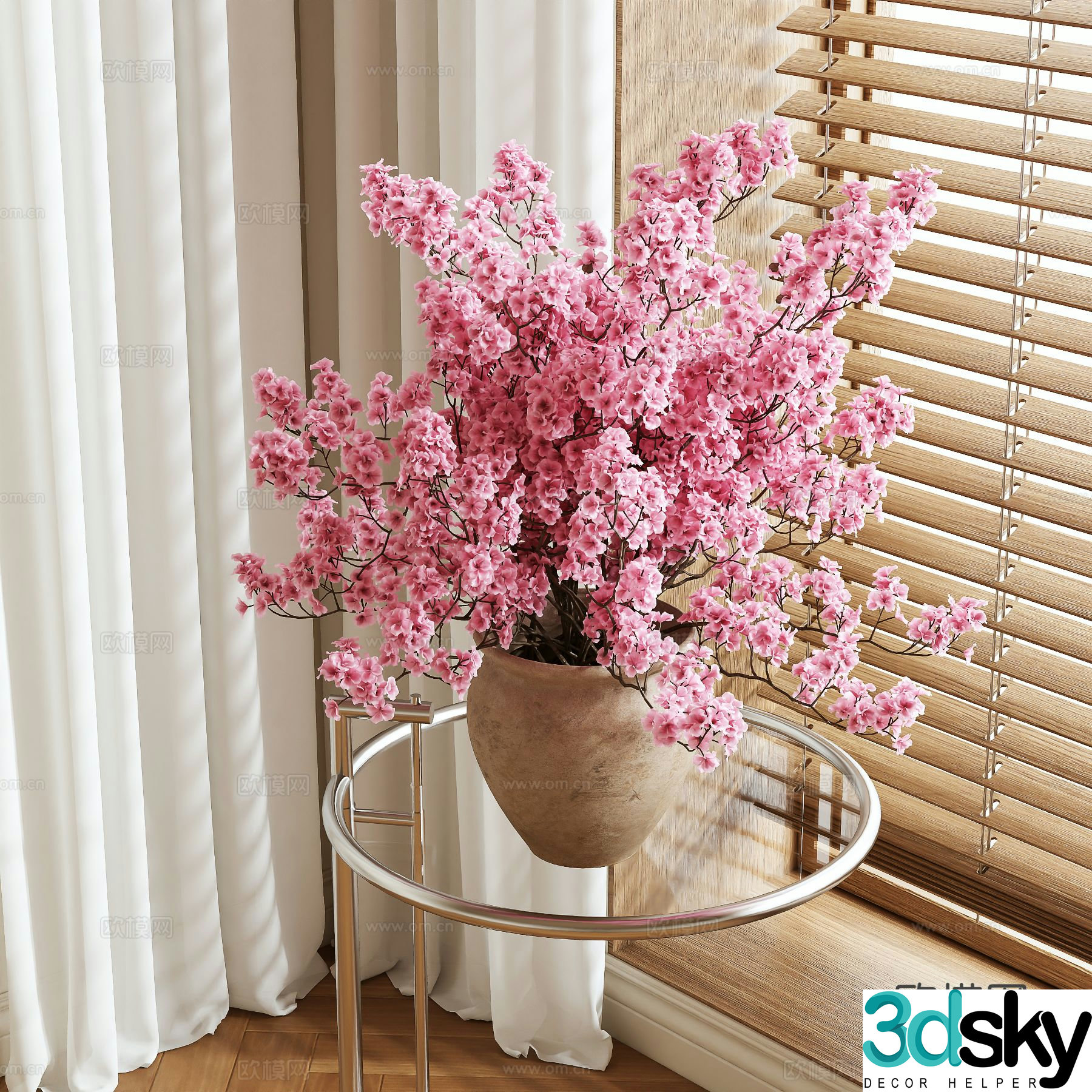 vase floral arrangement flowers flower arrangement 3d model