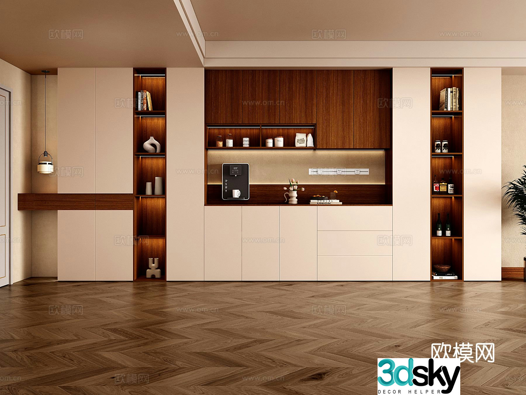 Medieval style sideboard 3d model