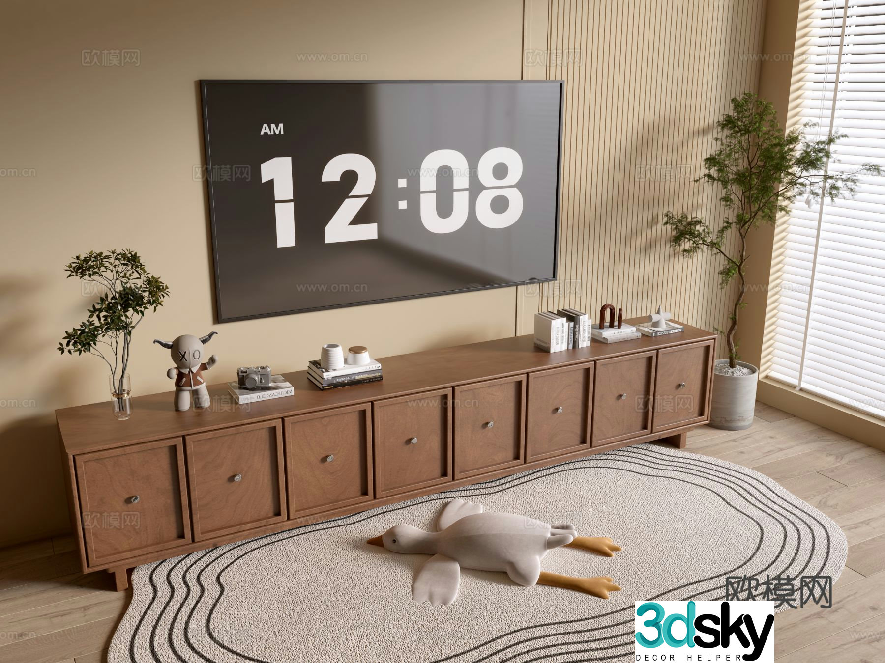Wabi-sabi TV cabinet 3d model