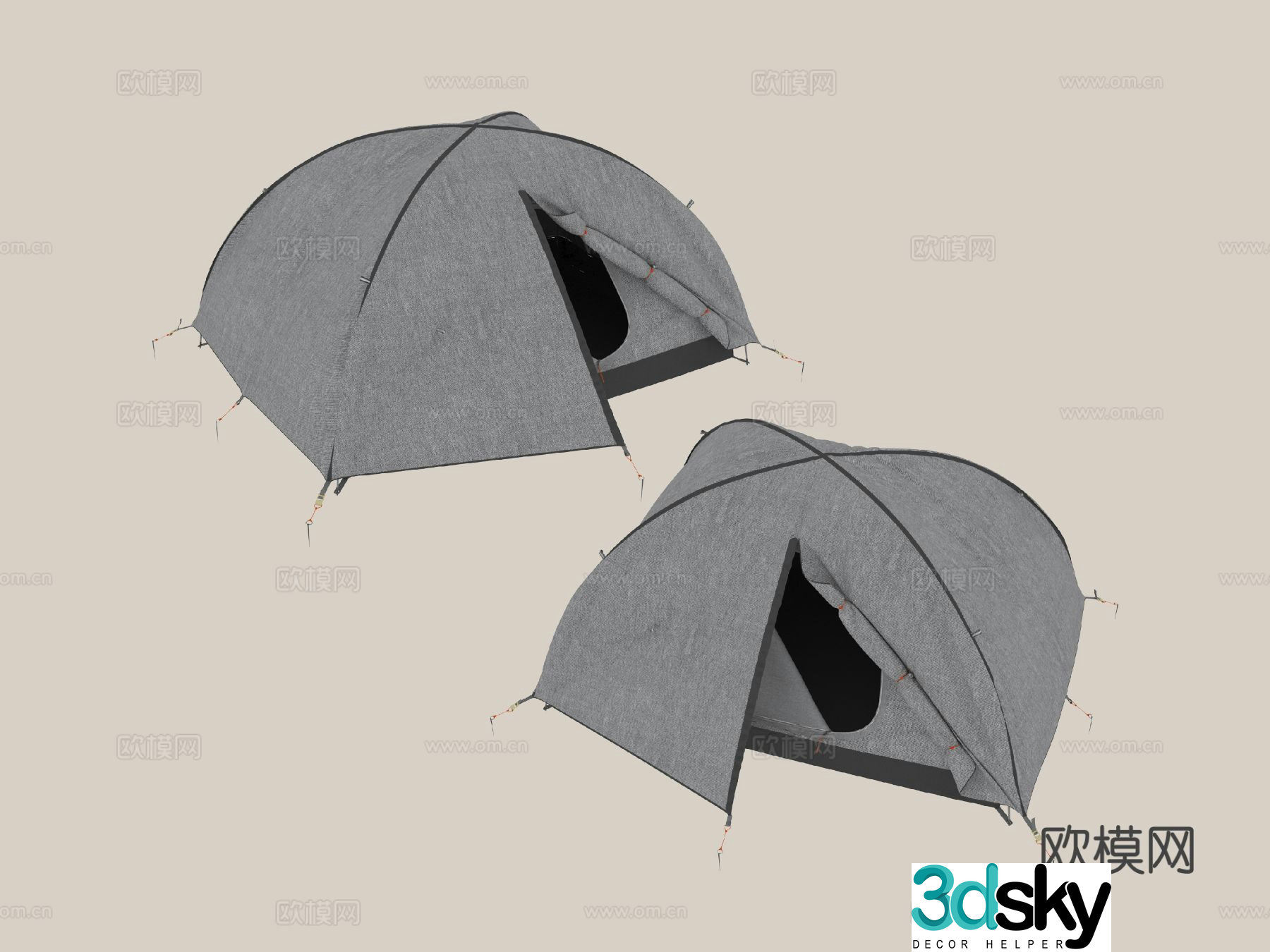 Outdoor tent camping tent 3d model