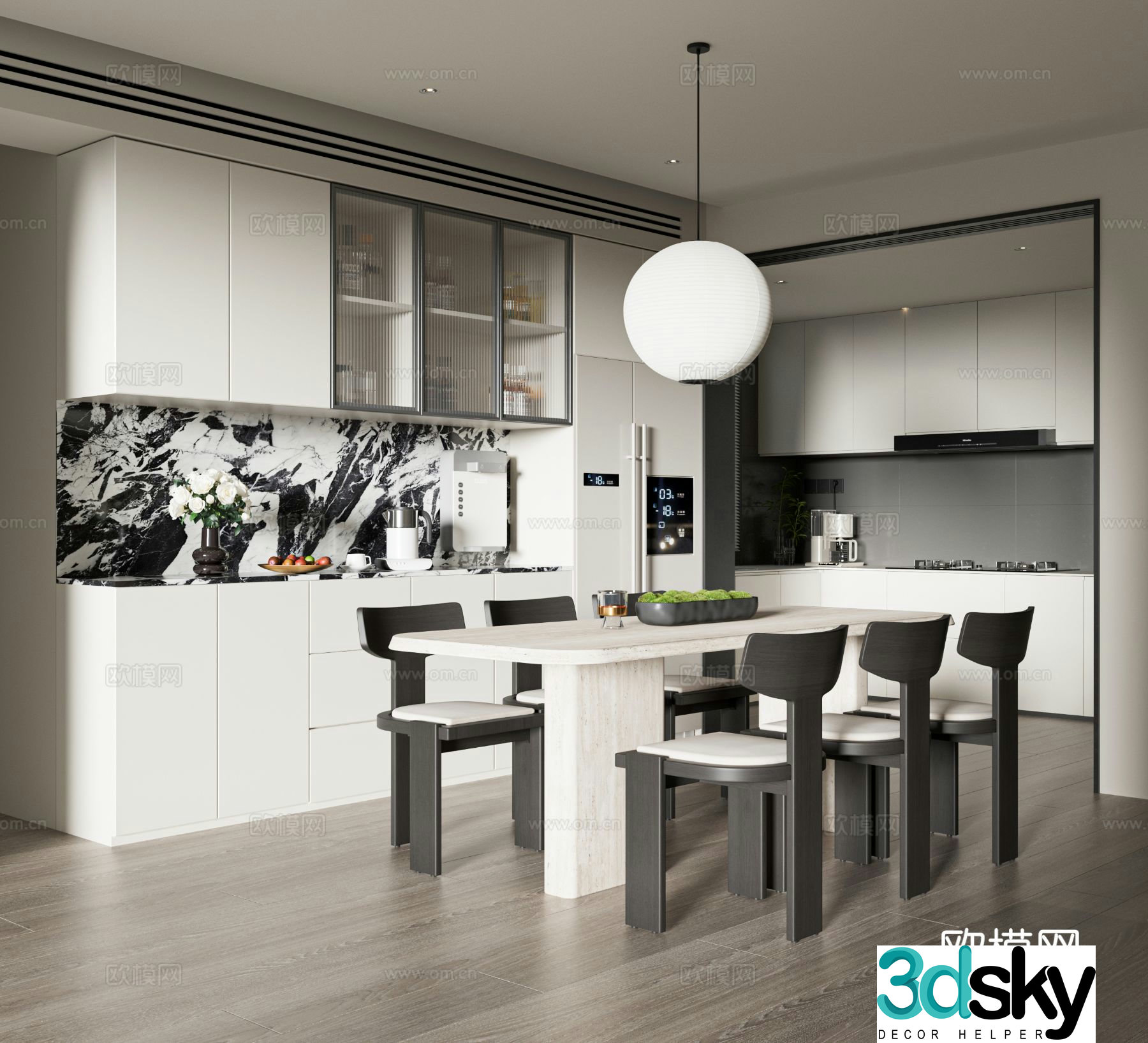 Modern restaurant 3d model