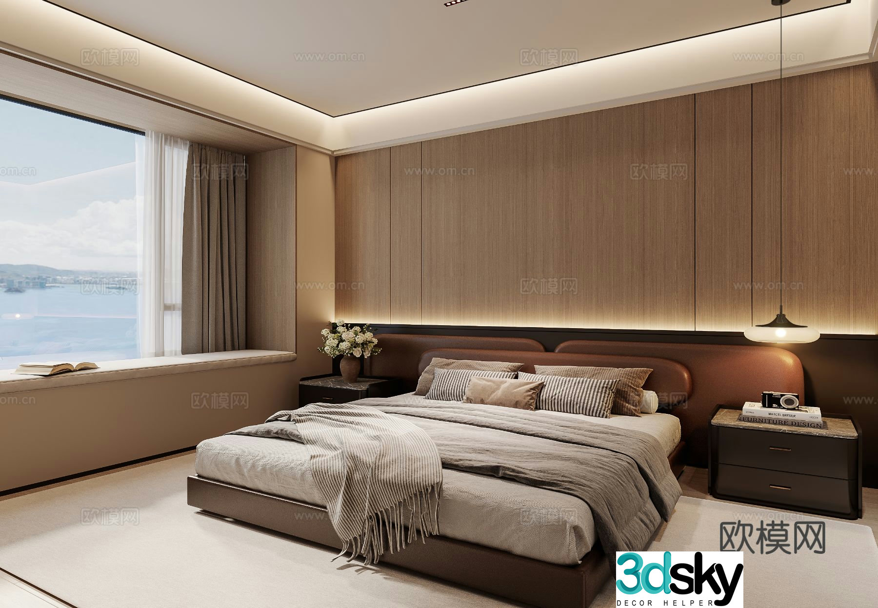 Italian style bedroom master bedroom 3d model