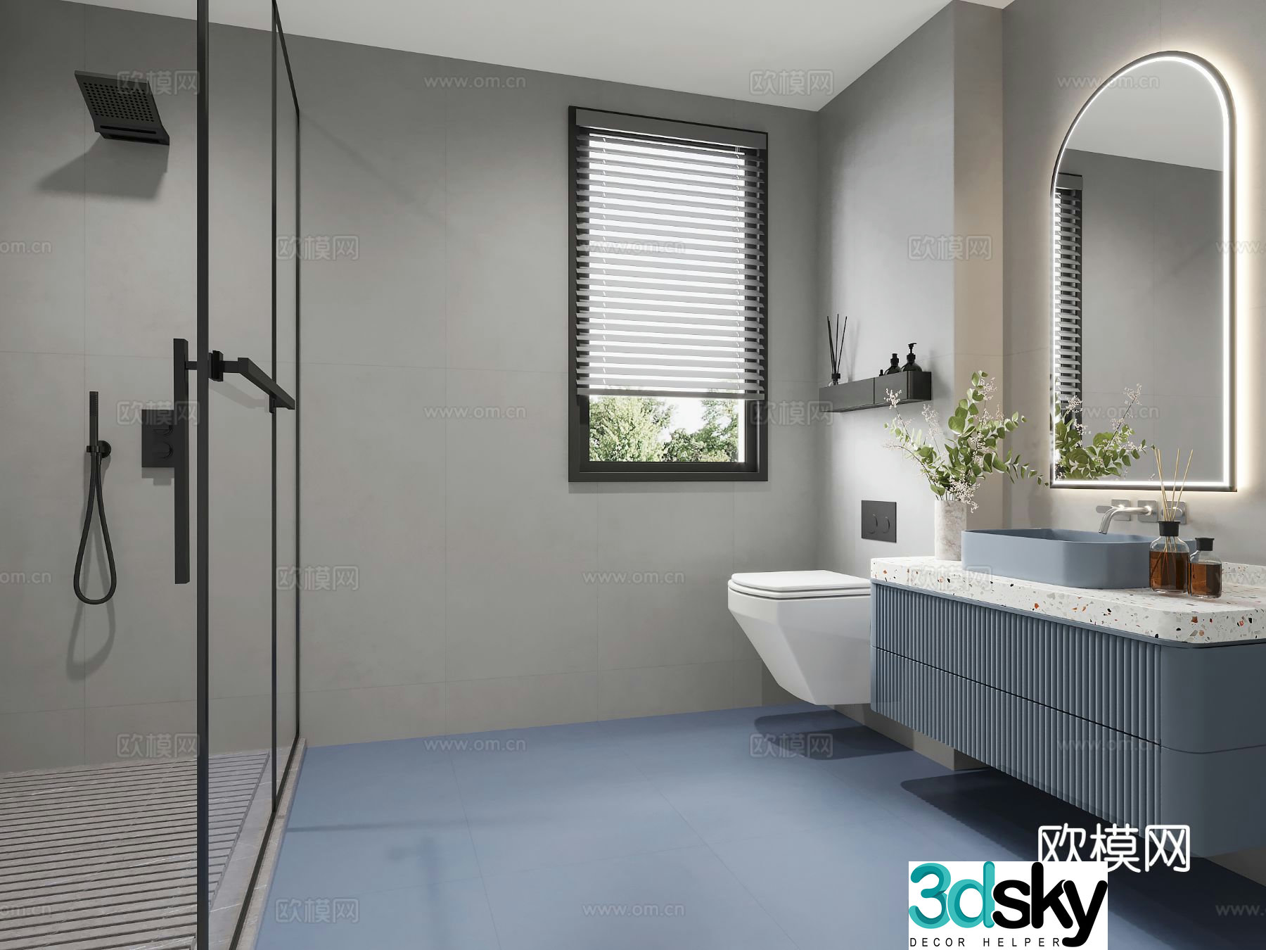 Modern bathroom bathroom 3d model