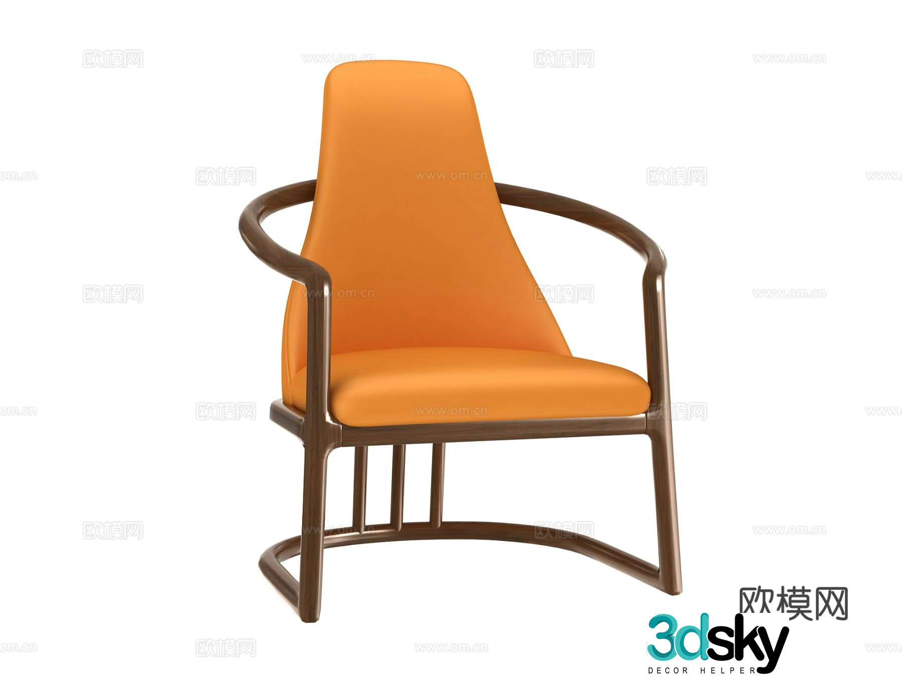 New Chinese style leisure chair 3d model