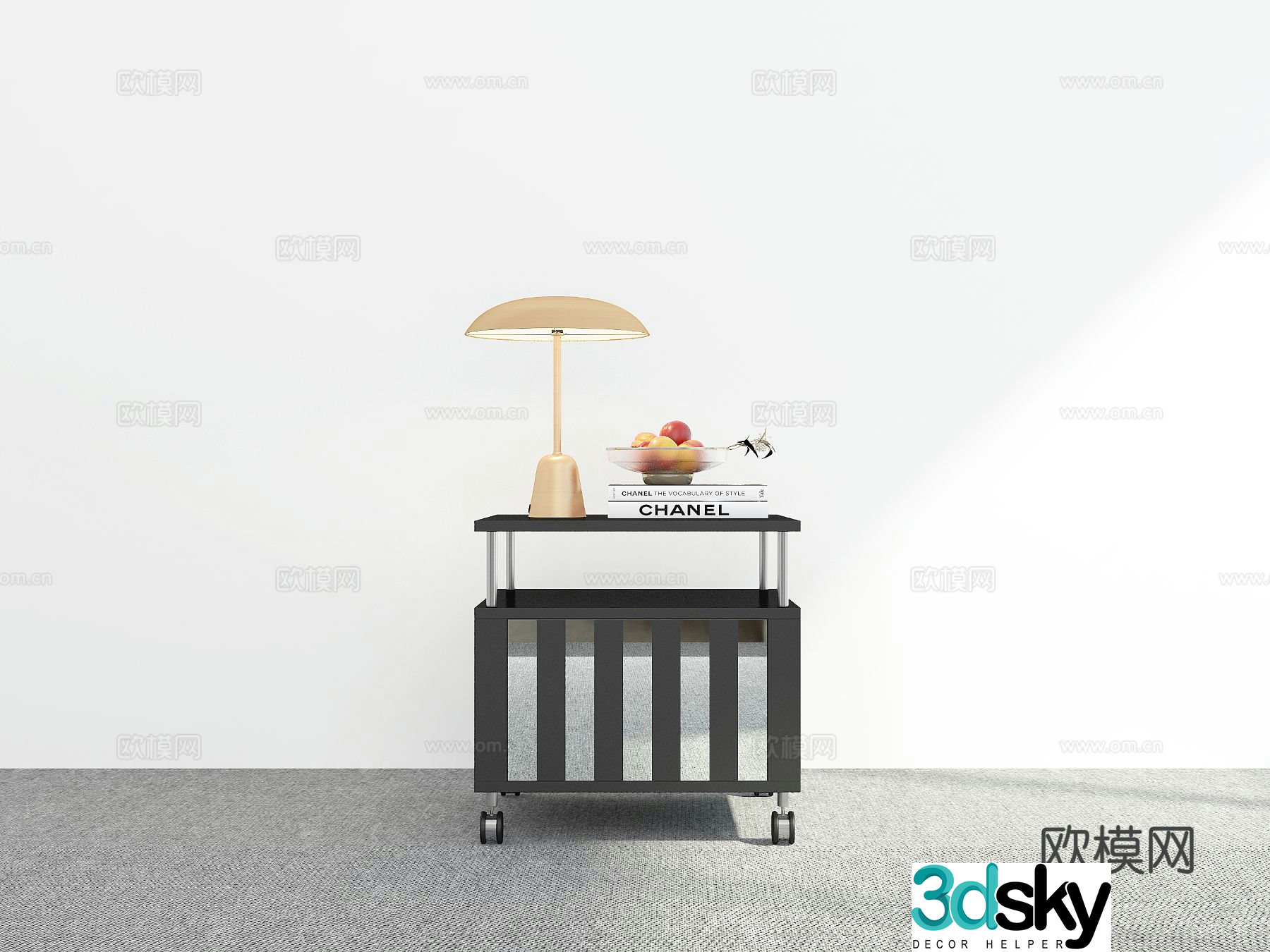 Modern bedside table 3d model