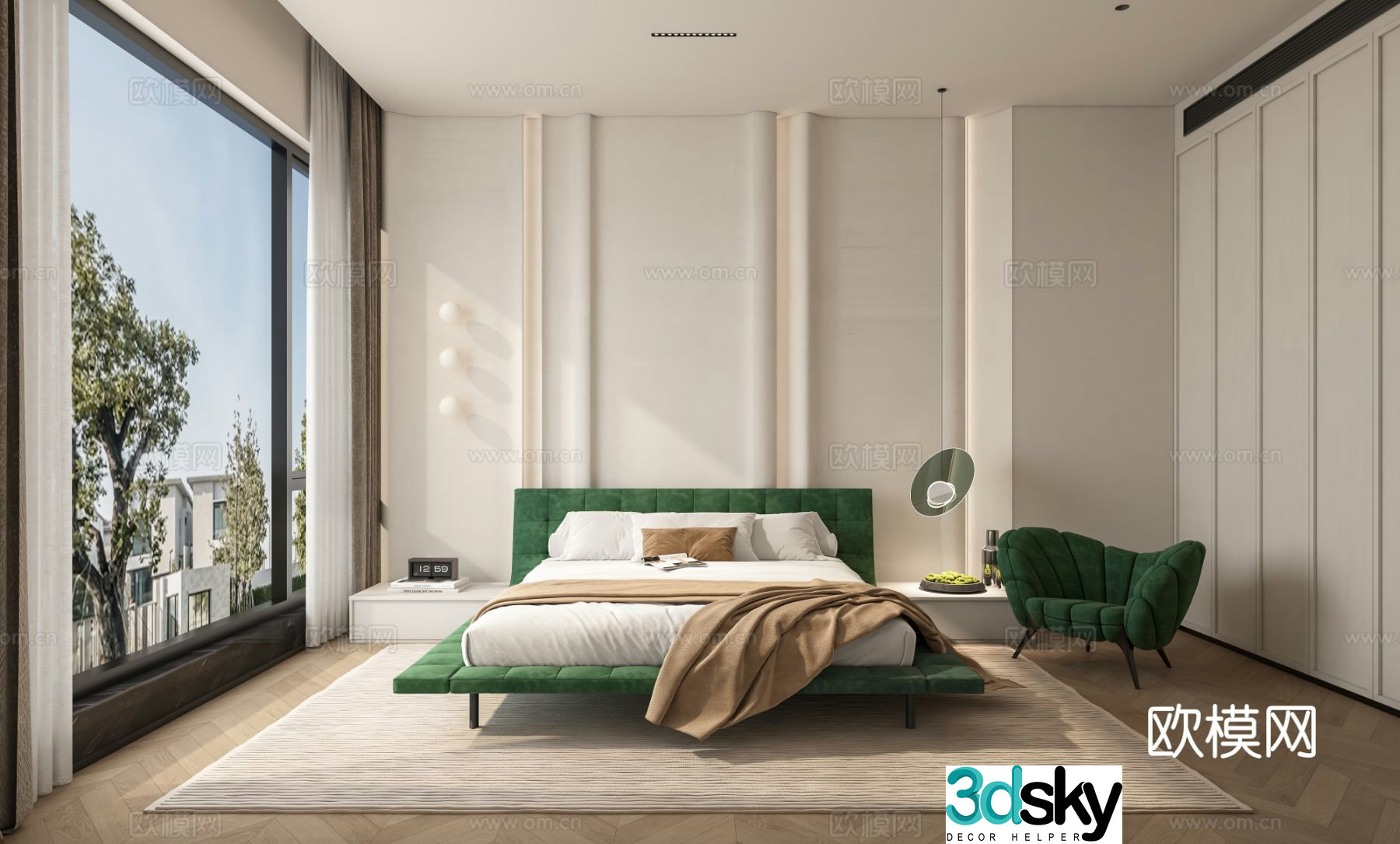 French bedroom master bedroom 3d model