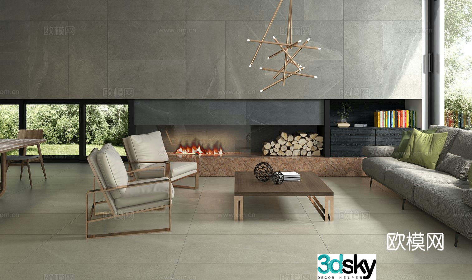 Modern sectional sofa 3d model