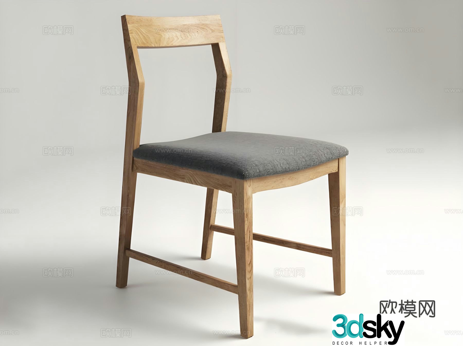 Wabi-sabi chair dining chair 3d model