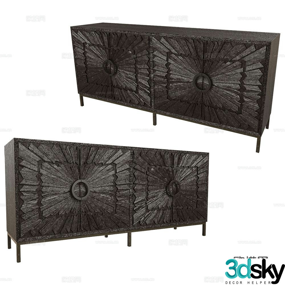 Dantone entryway cabinet 3d model
