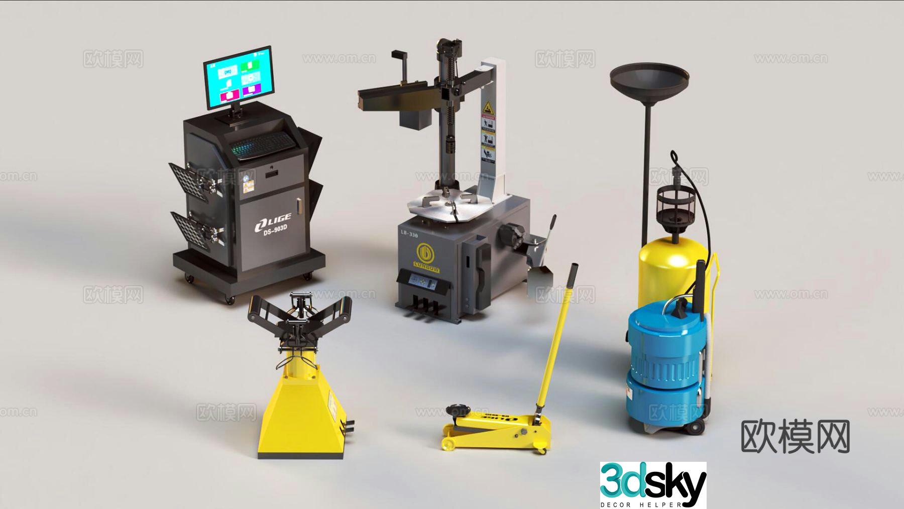 Machine repair equipment industrial equipment 3d model